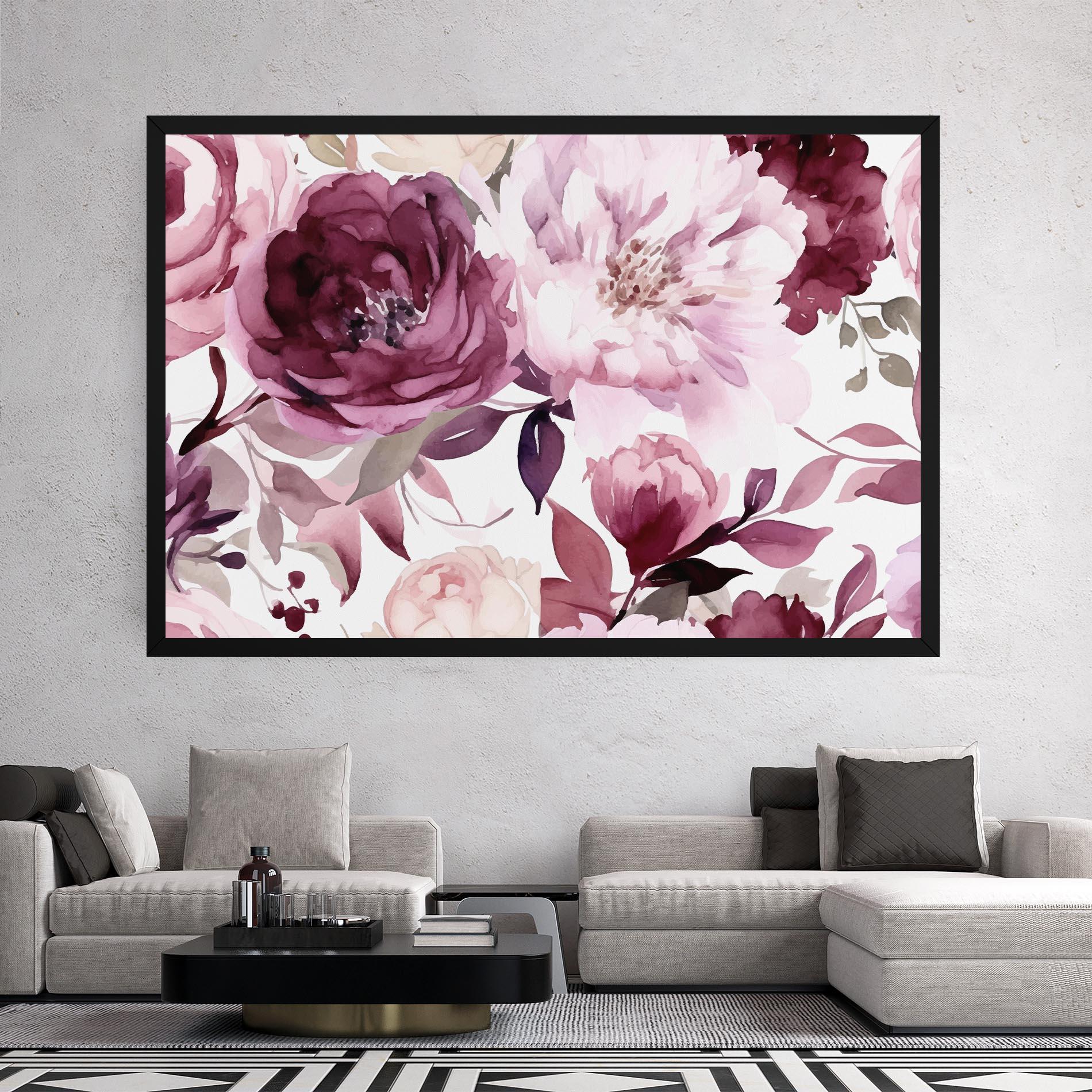 Tablou Canvas Peony Pink Purple mockup 2