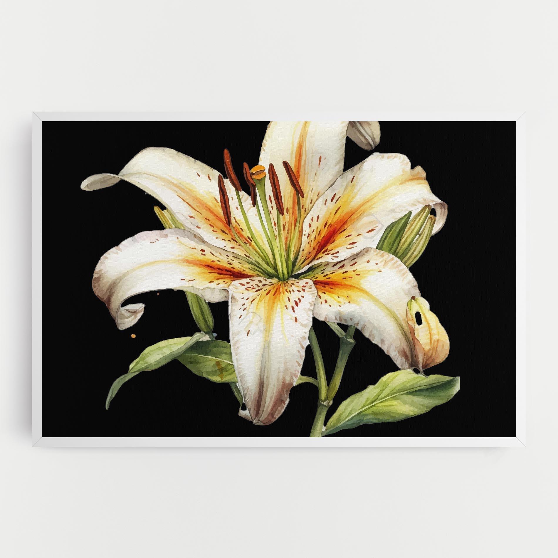 Tablou Canvas Beautiful White Lily mockup 0