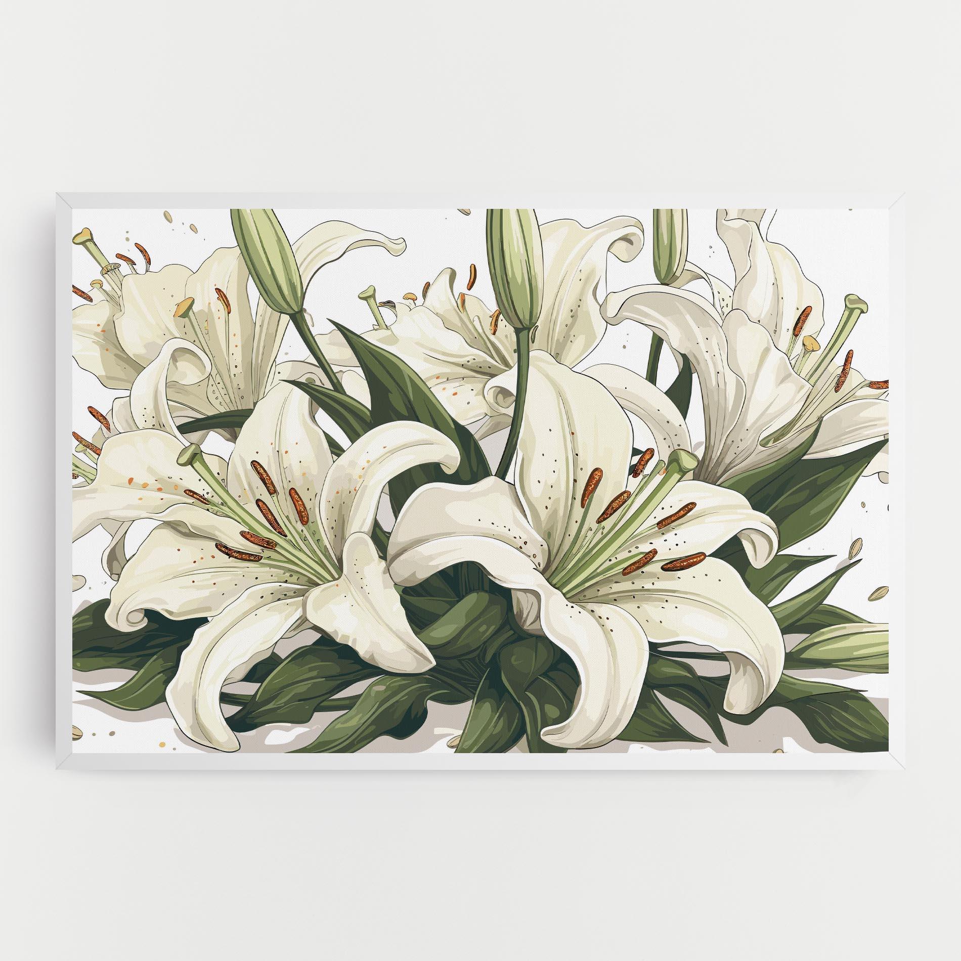Tablou Canvas Grey White Lily mockup 0