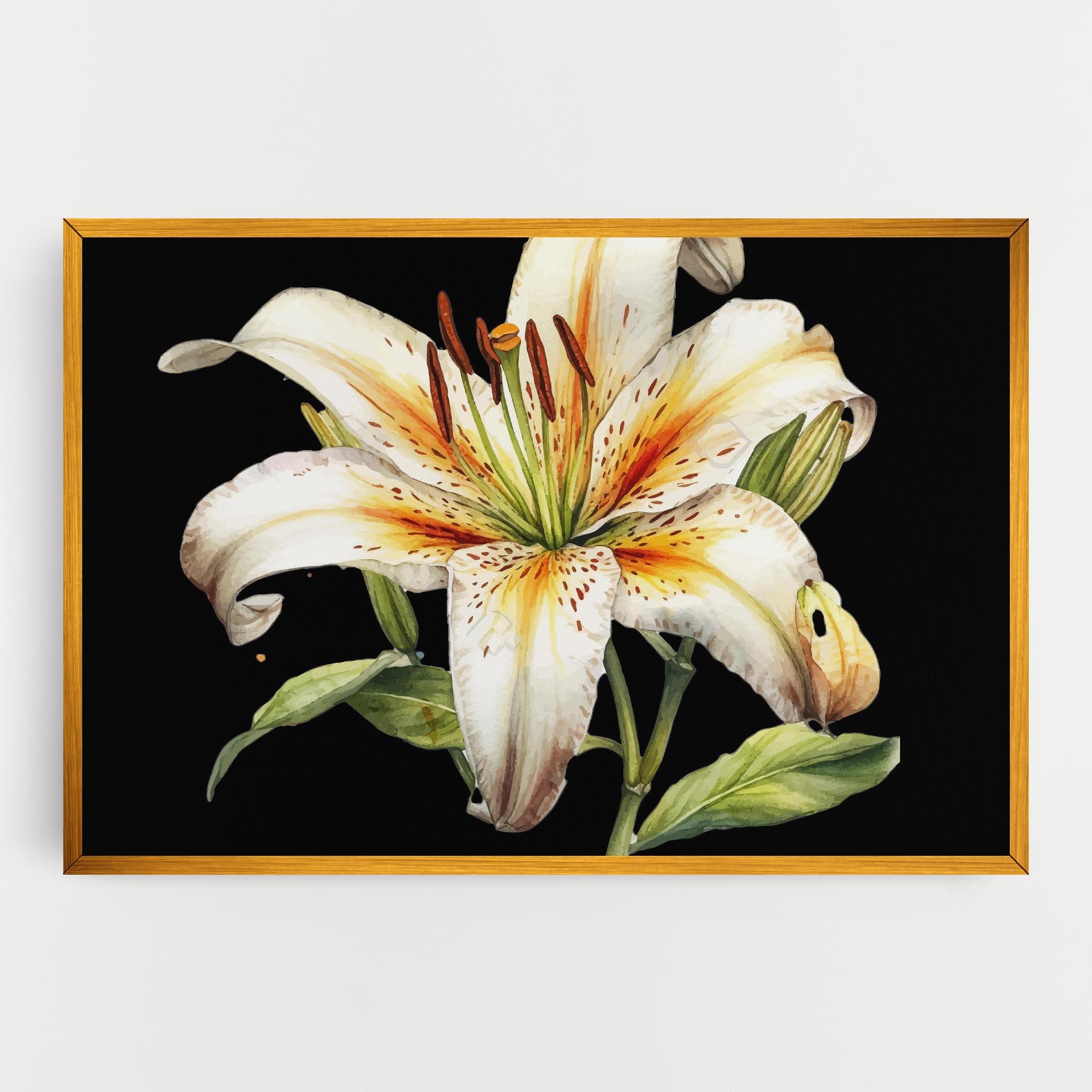 Tablou Canvas Beautiful White Lily mockup 0