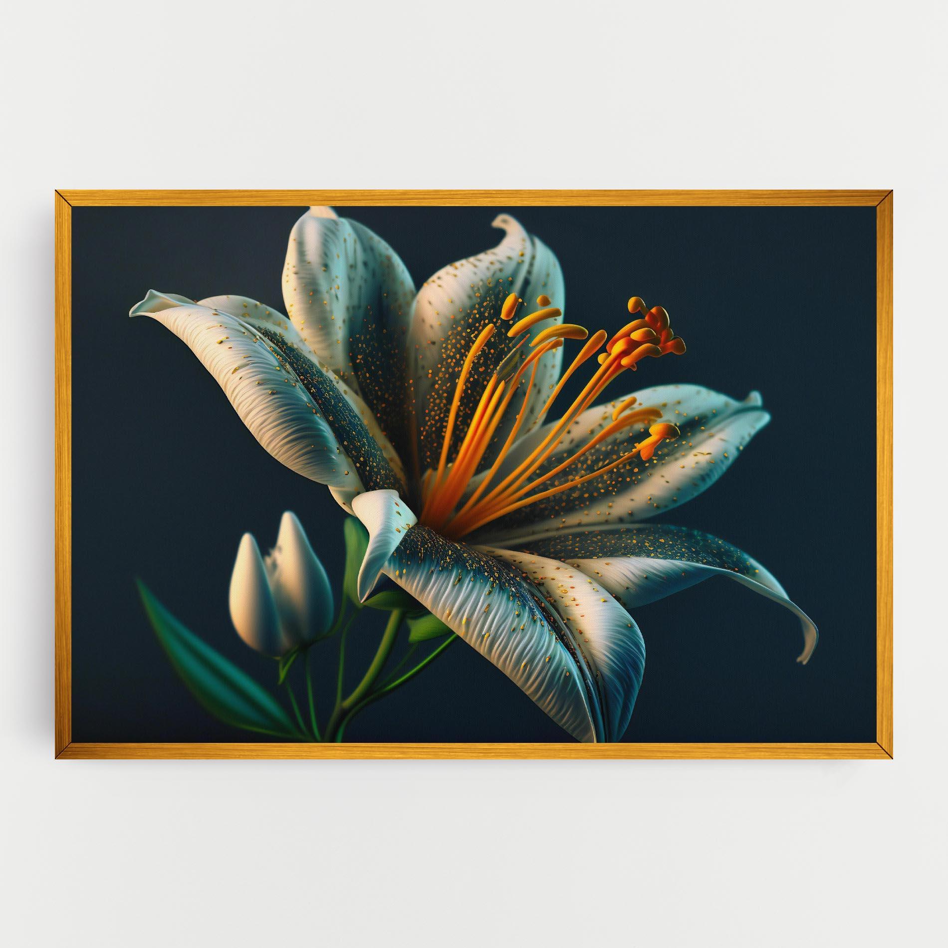 Tablou Canvas Blue Grey Lily mockup 0