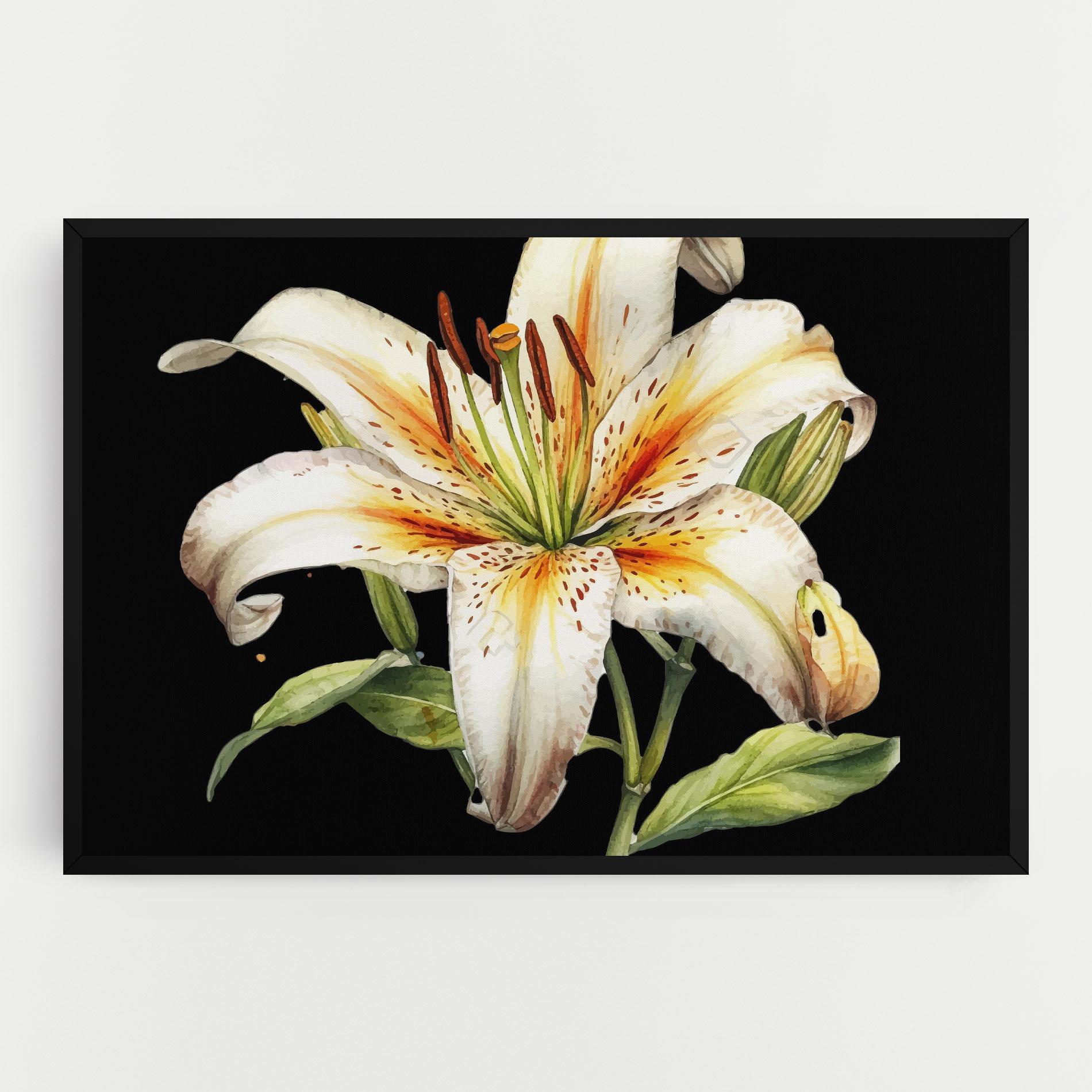 Tablou Canvas Beautiful White Lily mockup 0