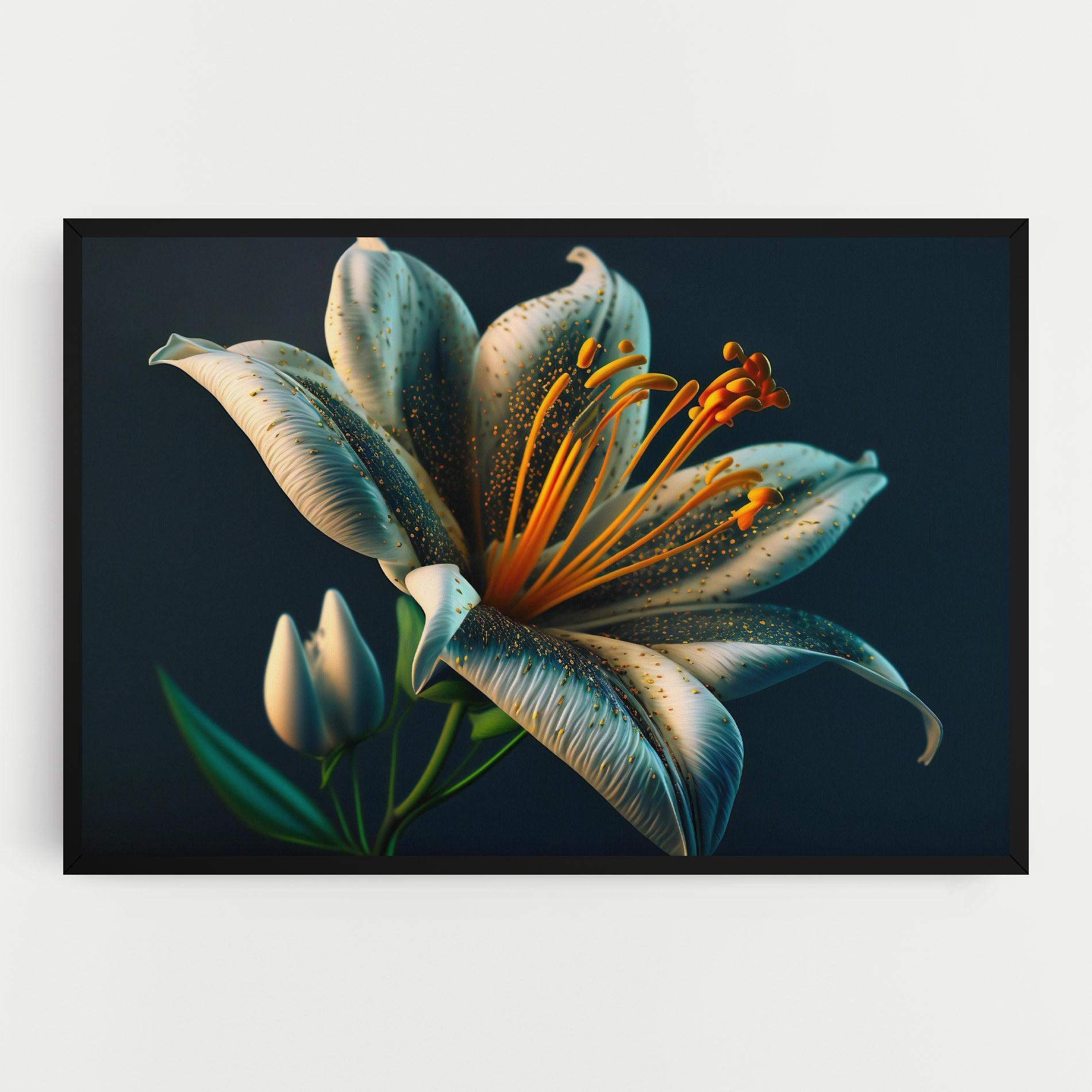 Tablou Canvas Blue Grey Lily mockup 0