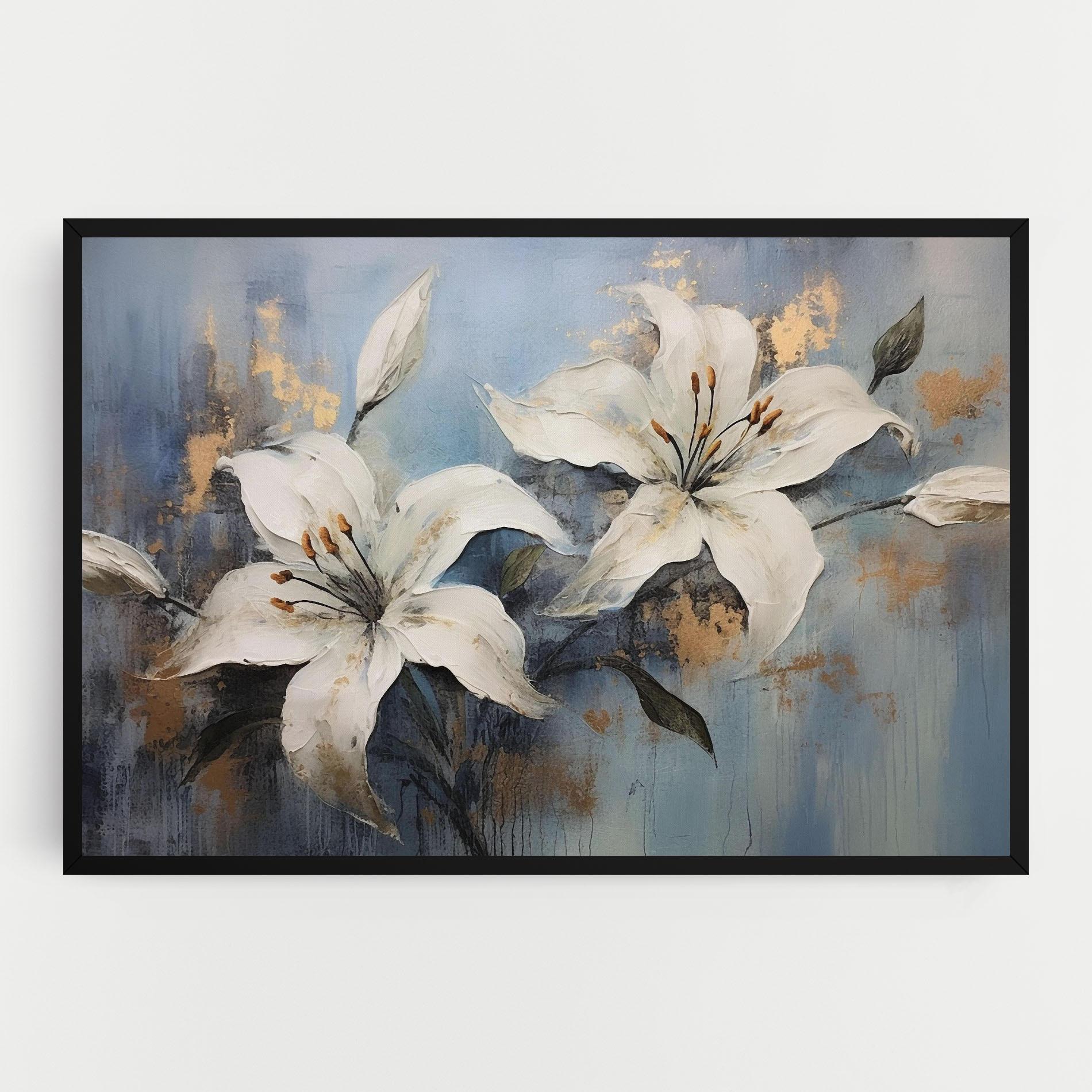 Tablou Canvas Gold Lily Painting mockup 0