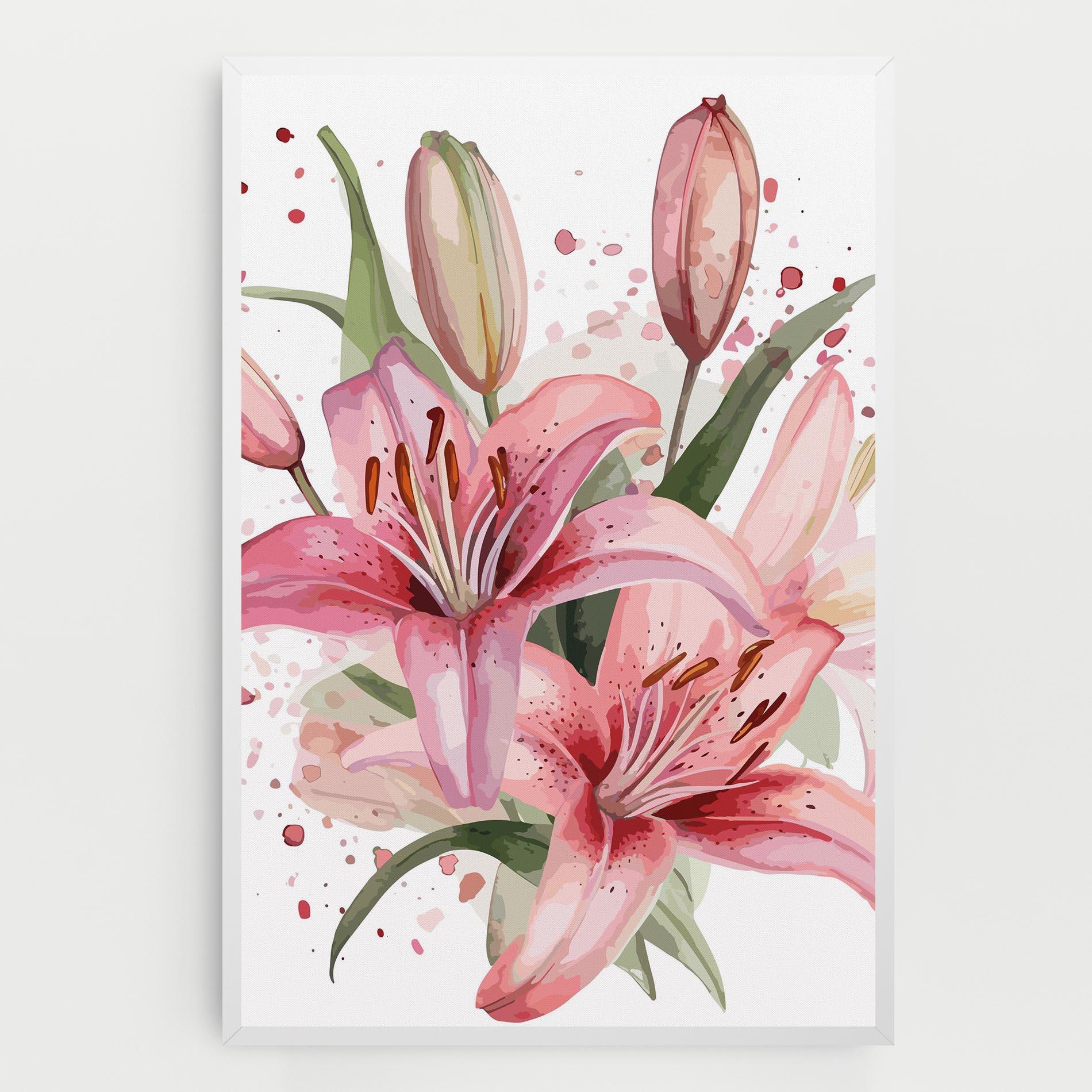 Tablou Canvas Beautiful Pink Lily mockup 0