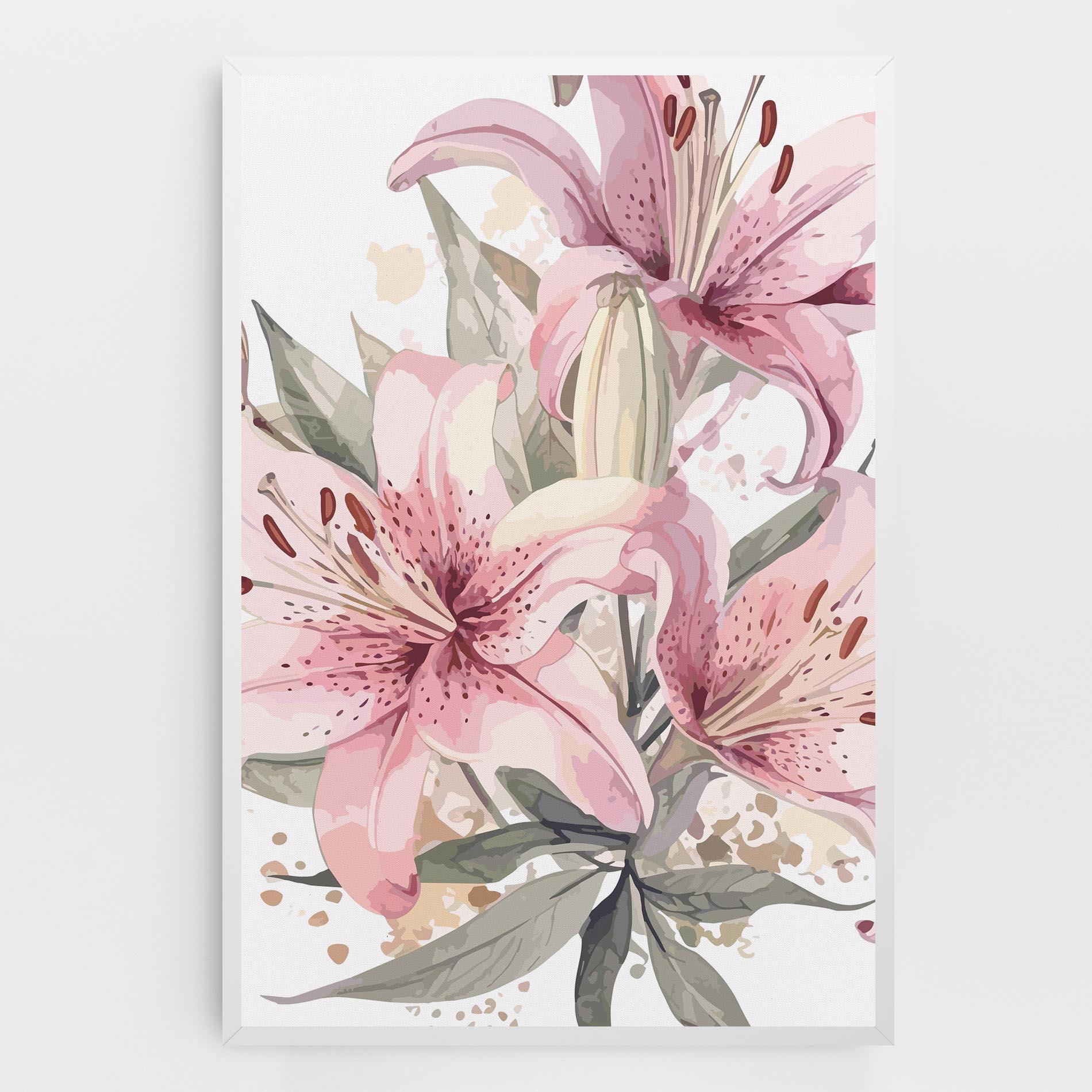 Tablou Canvas Light Pink Lily Art mockup 0