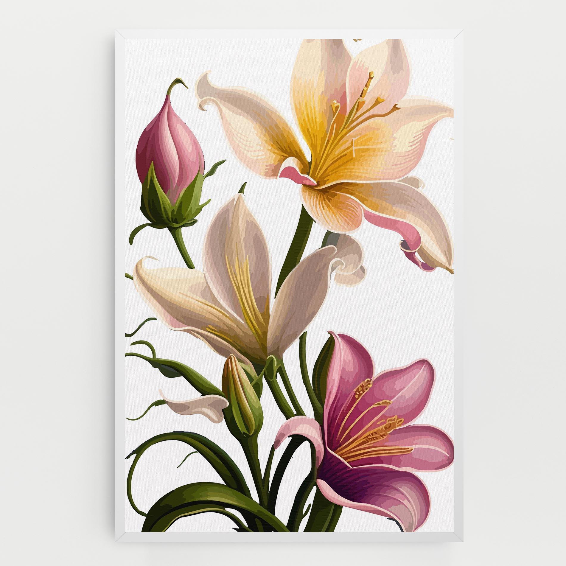 Tablou Canvas Purple White Lily mockup 0