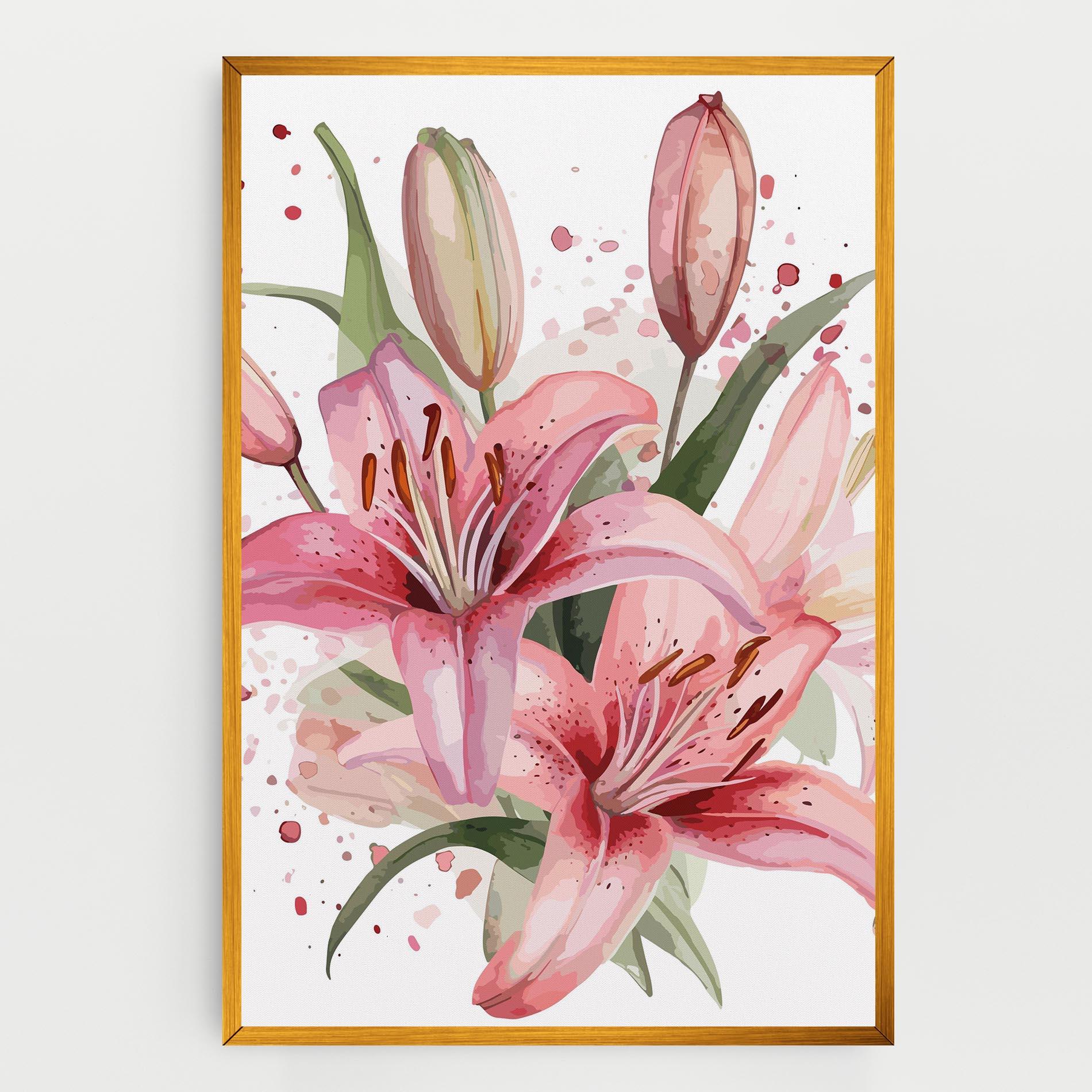 Tablou Canvas Beautiful Pink Lily mockup 0