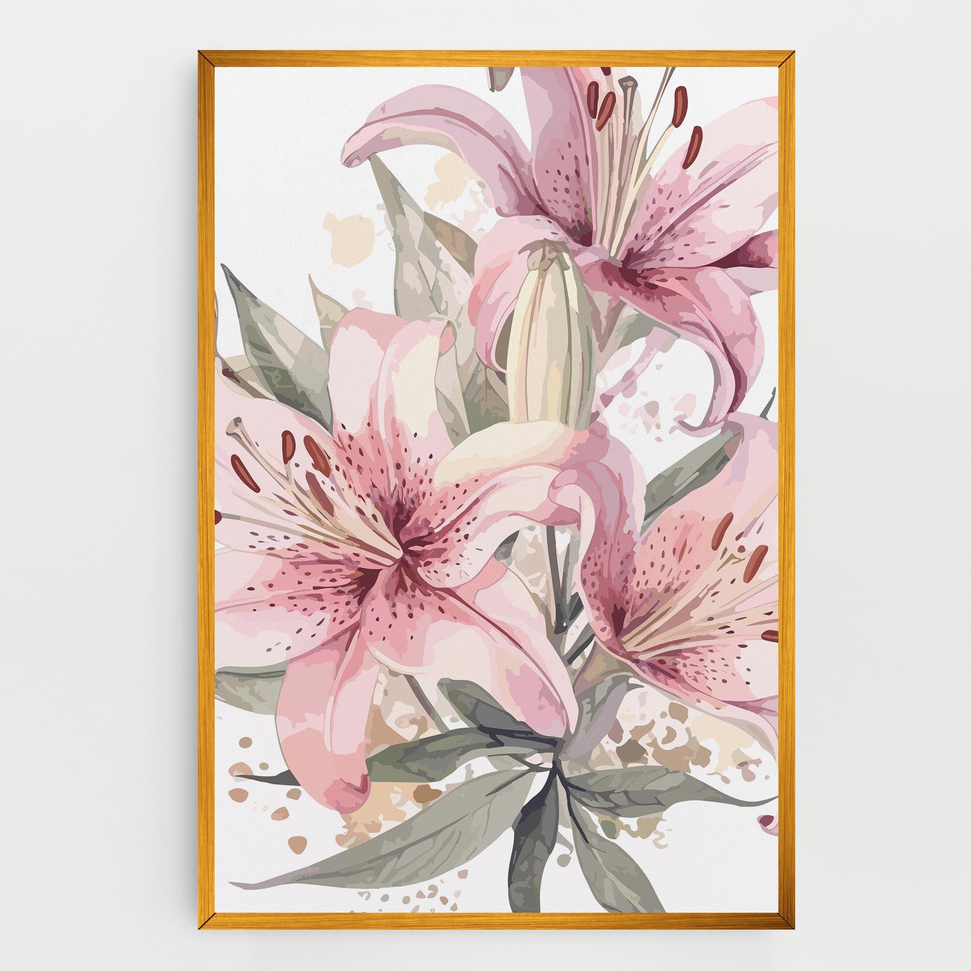 Tablou Canvas Light Pink Lily Art mockup 0