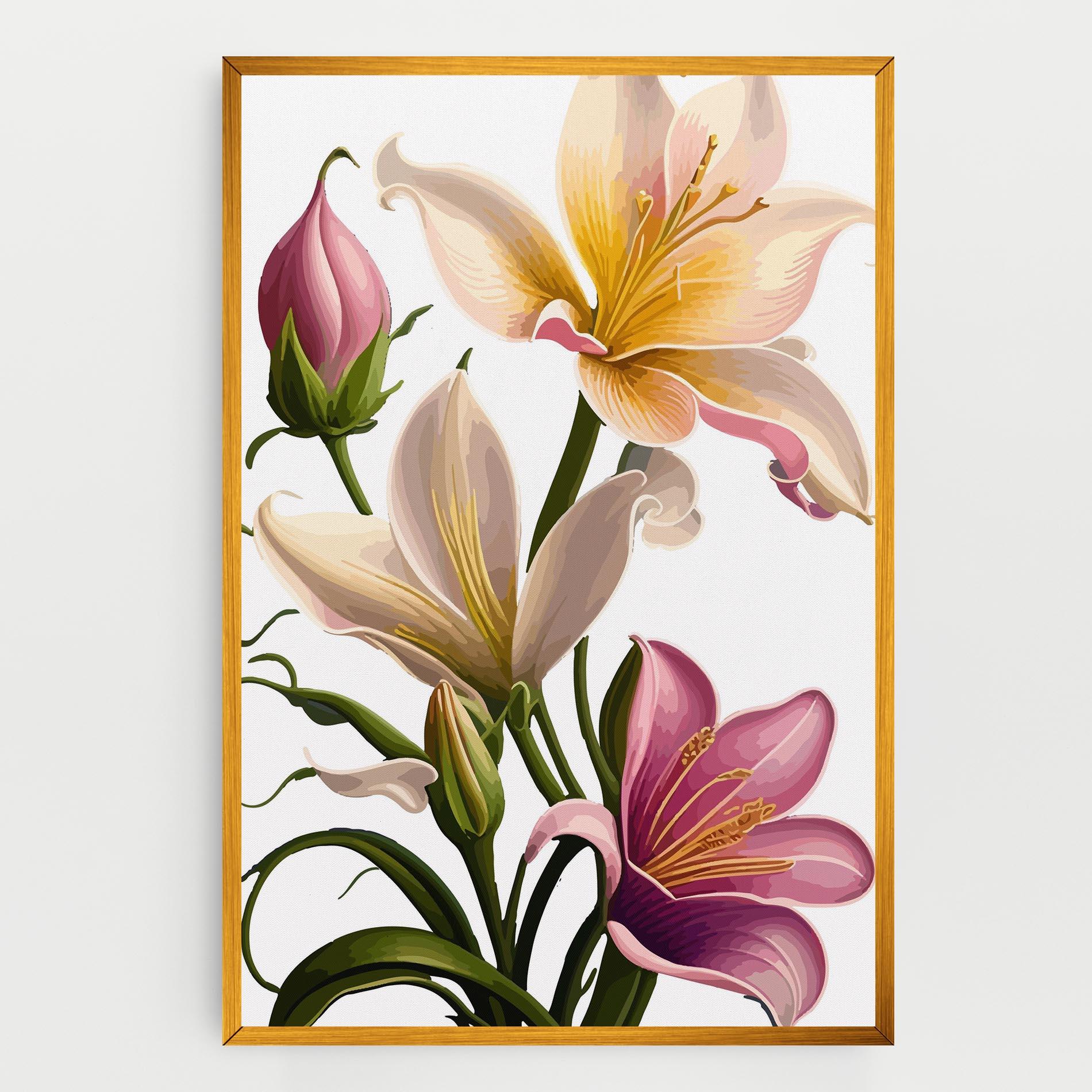 Tablou Canvas Purple White Lily mockup 0
