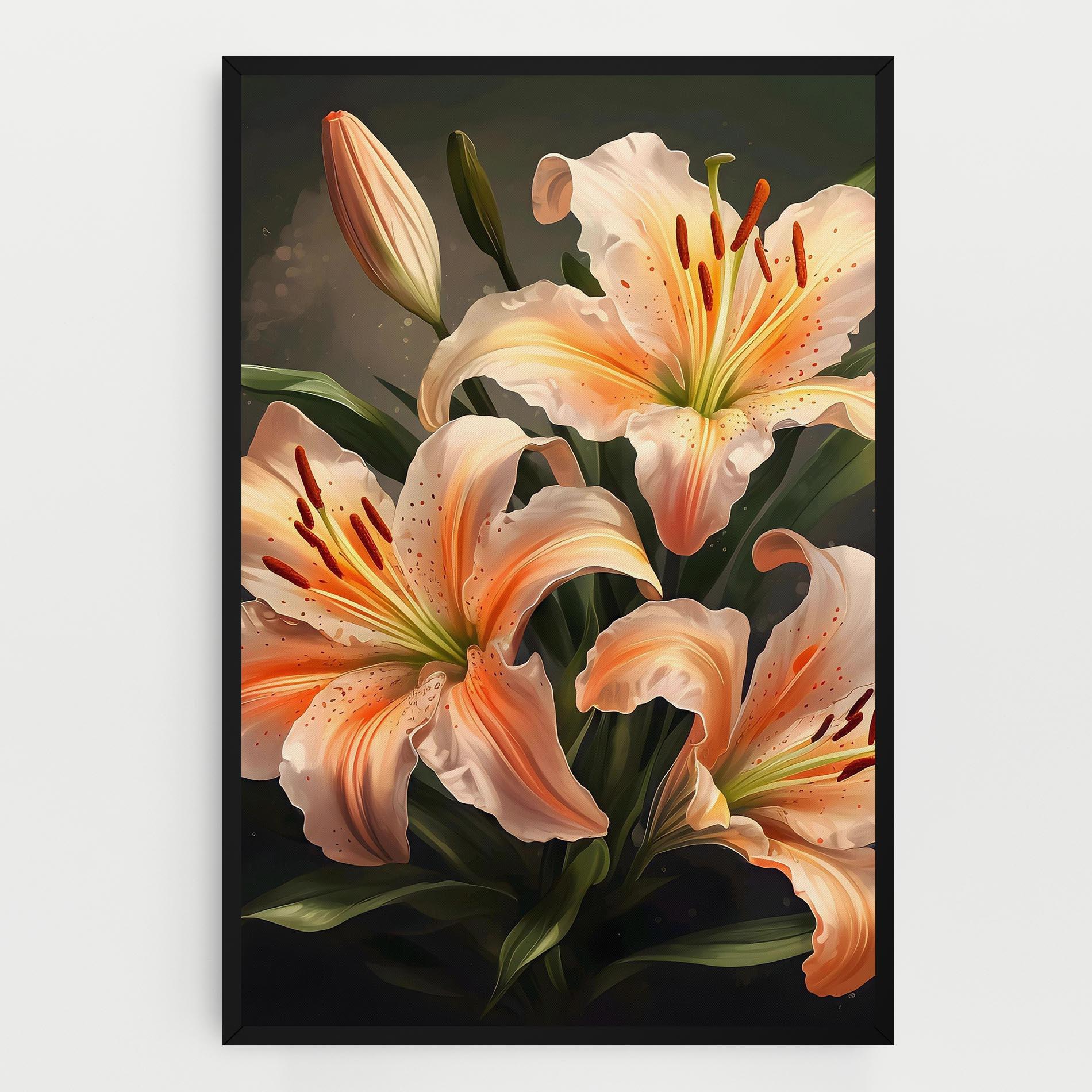 Tablou Canvas Light Orange Lily mockup 0