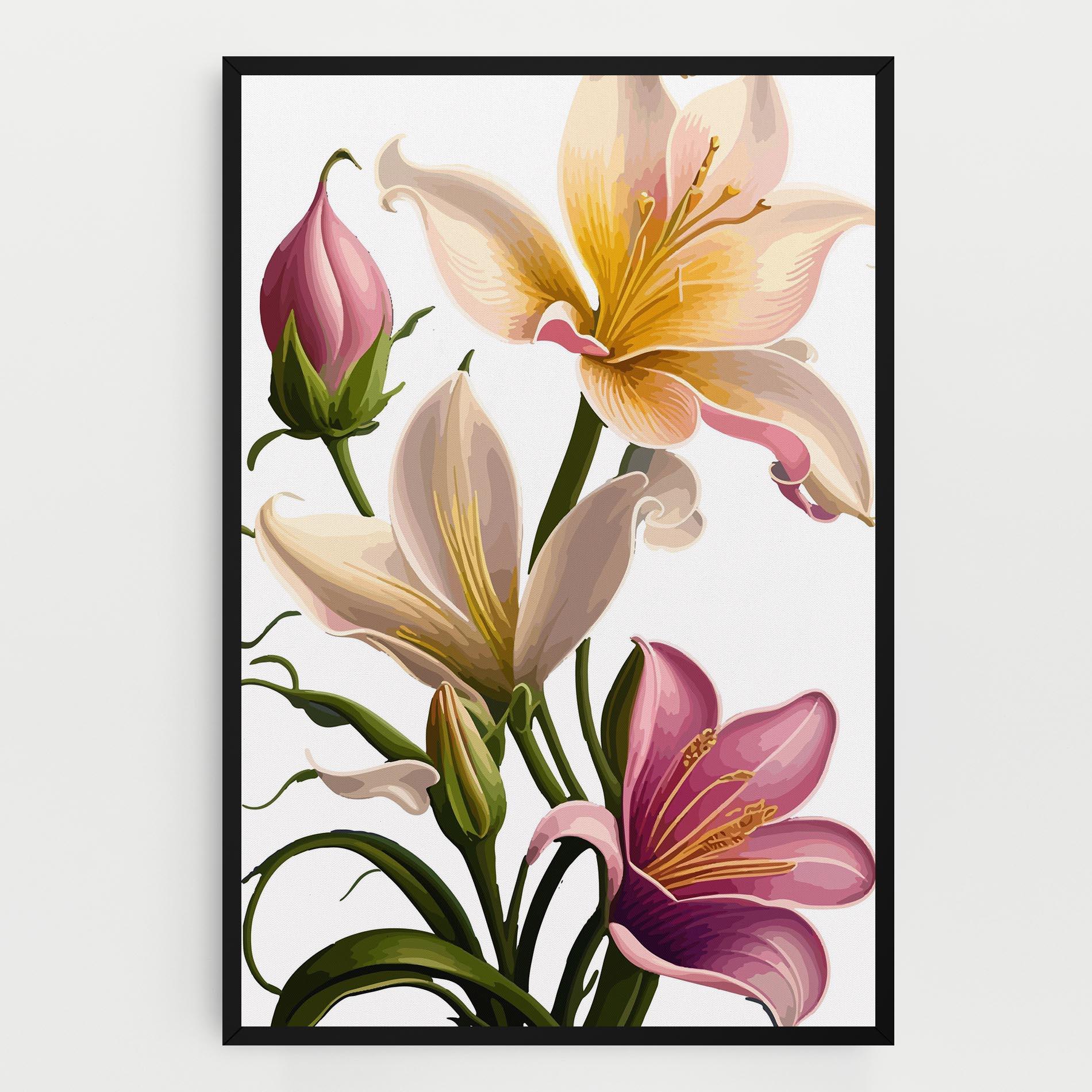 Tablou Canvas Purple White Lily mockup 0