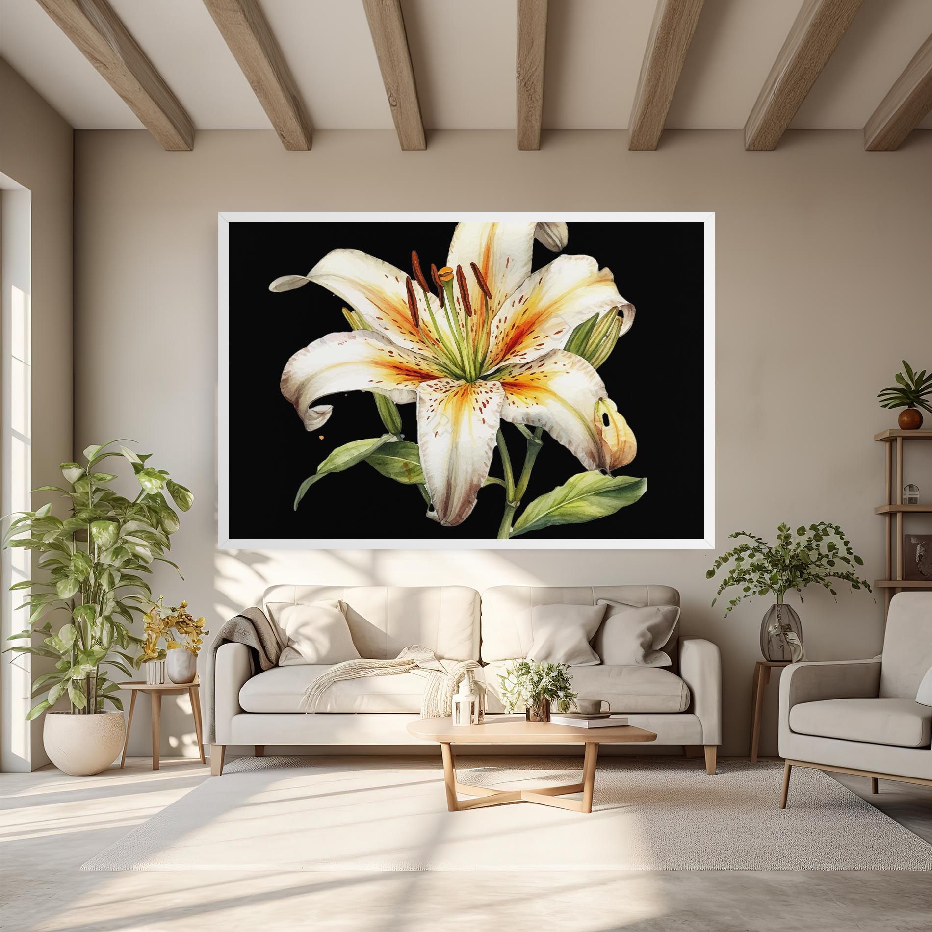 Beautiful White Lily mockup 6