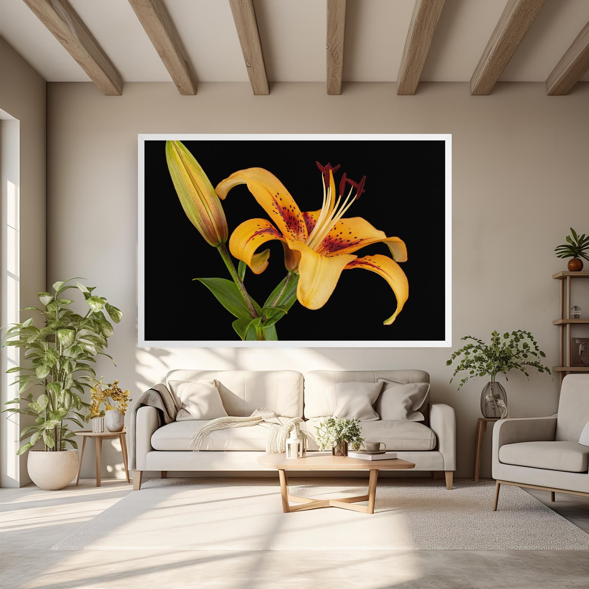 Beautiful Yellow Lily mockup 6