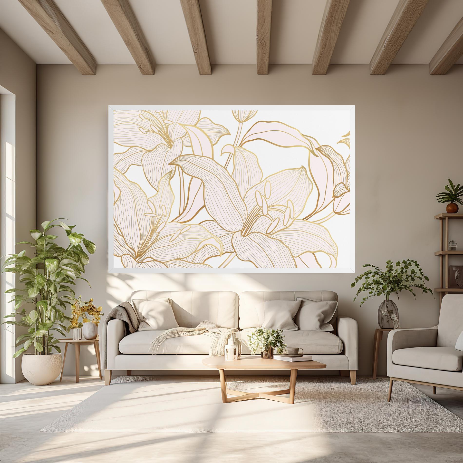 Tablou Canvas Gold Lily mockup 6