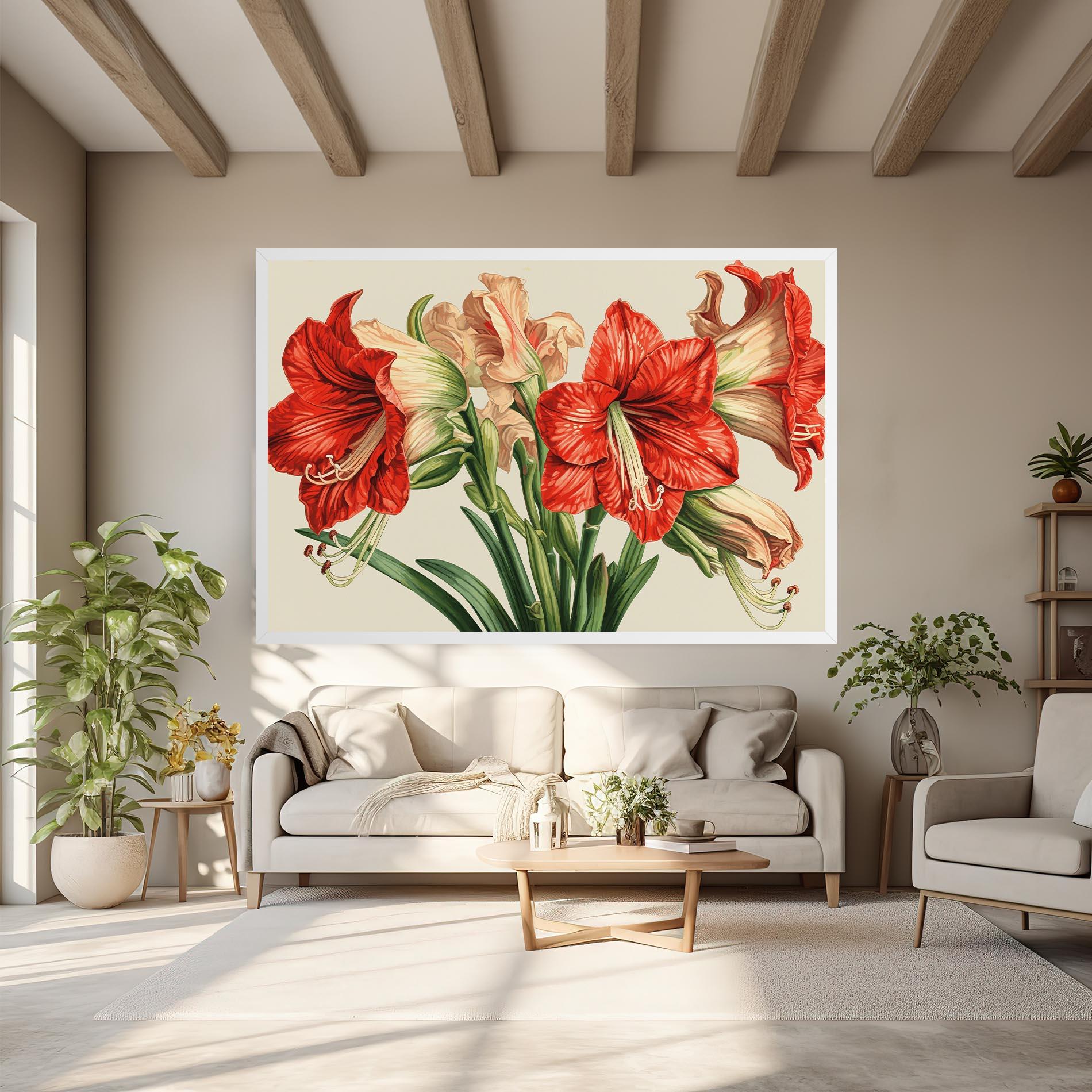 Tablou Canvas Orange Cream Lily mockup 6