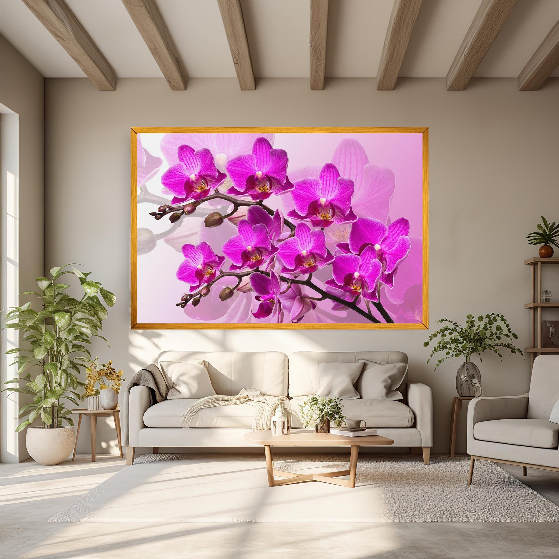 Tablou Canvas Flori Roz mockup 6