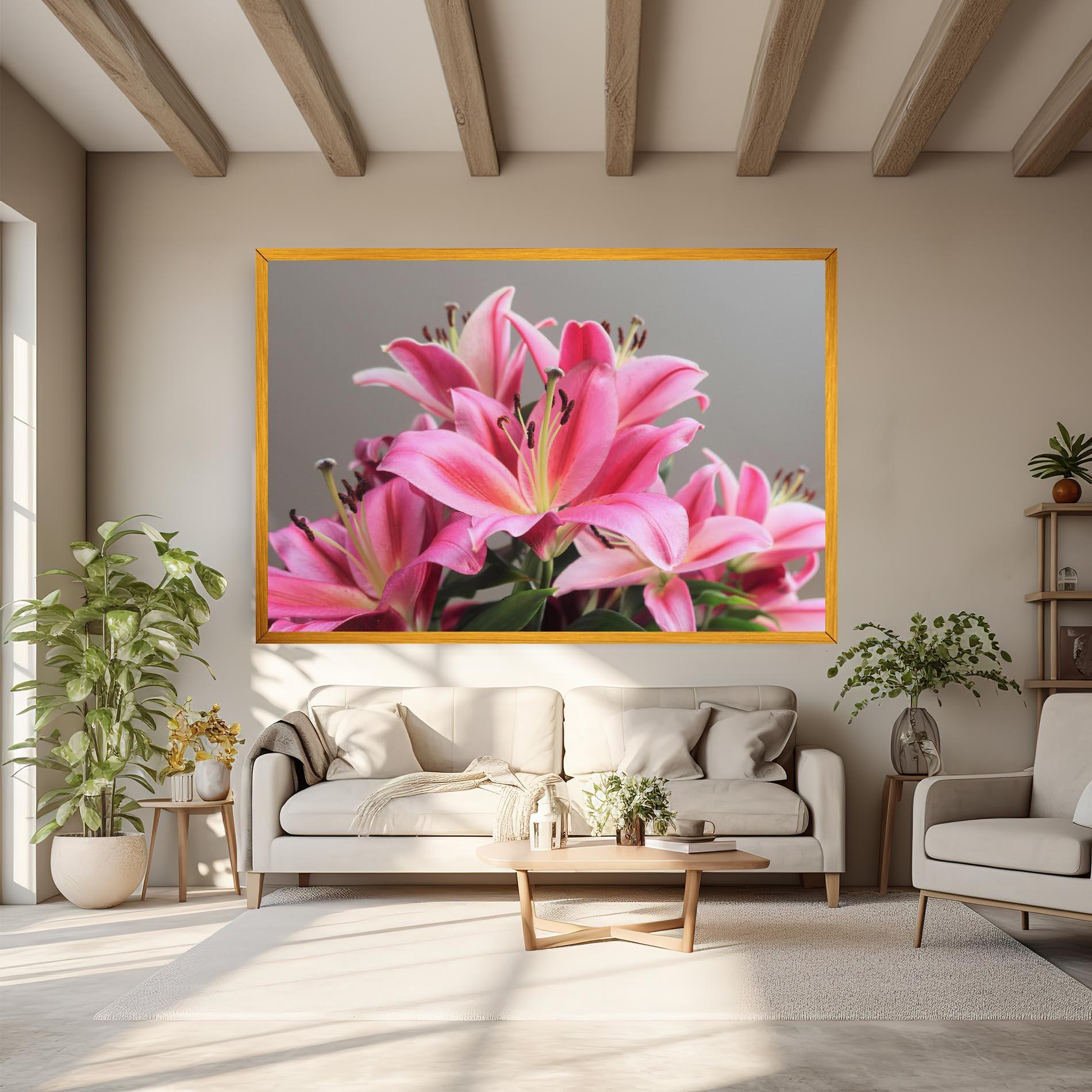 Tablou Canvas Light Pink Lily View mockup 6