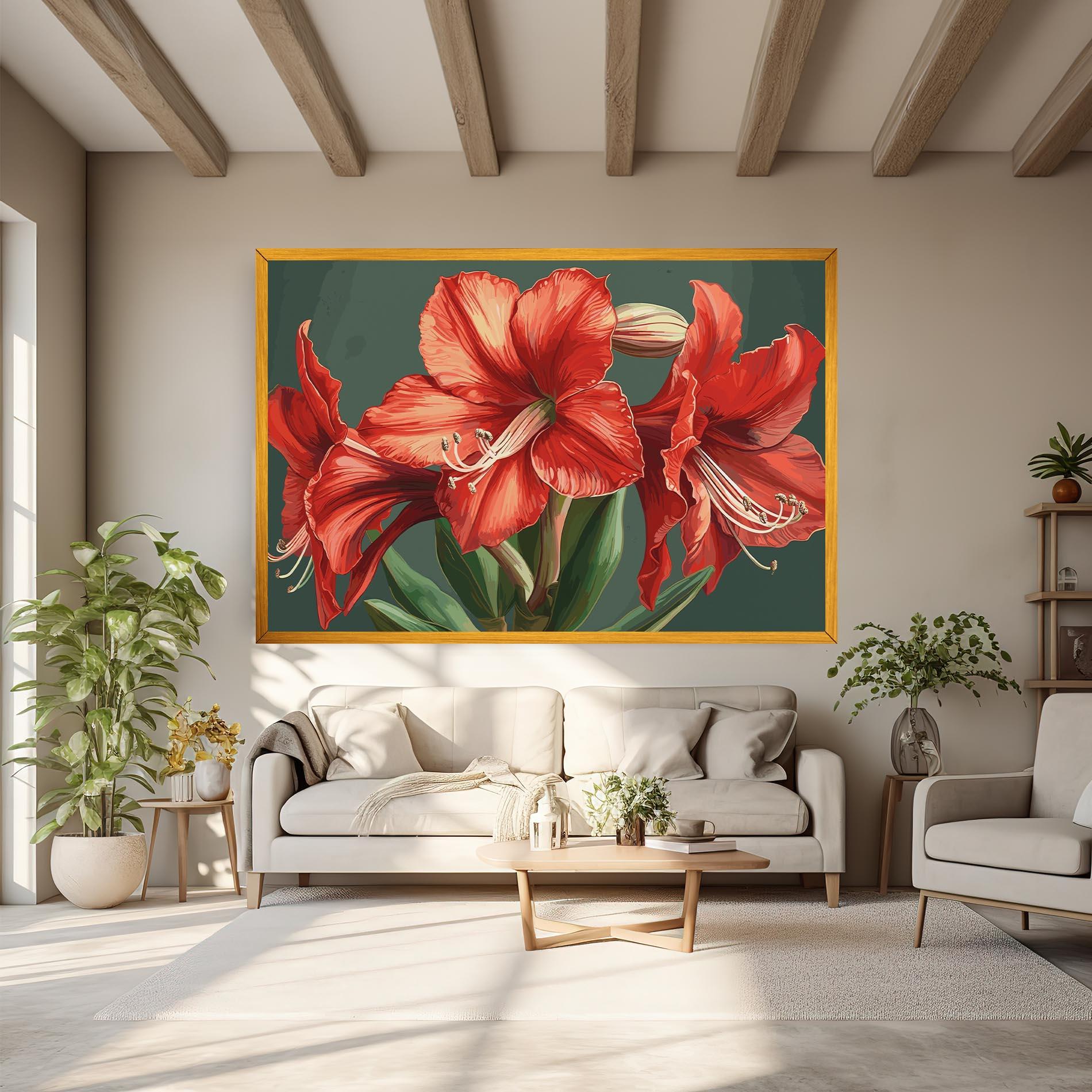 Tablou Canvas Lily Orange Art mockup 6
