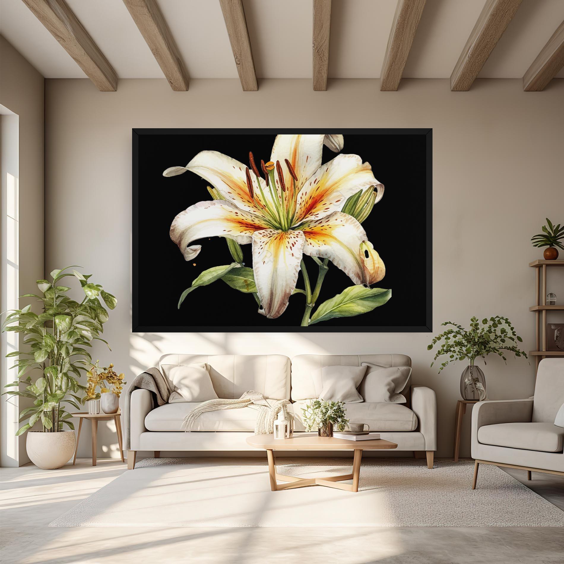 Tablou Canvas Beautiful White Lily mockup 6