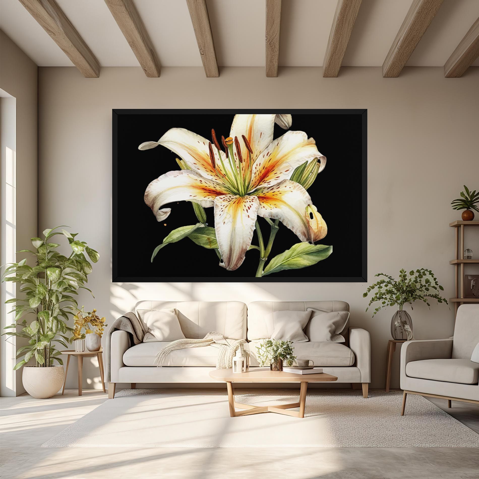Beautiful White Lily mockup 6