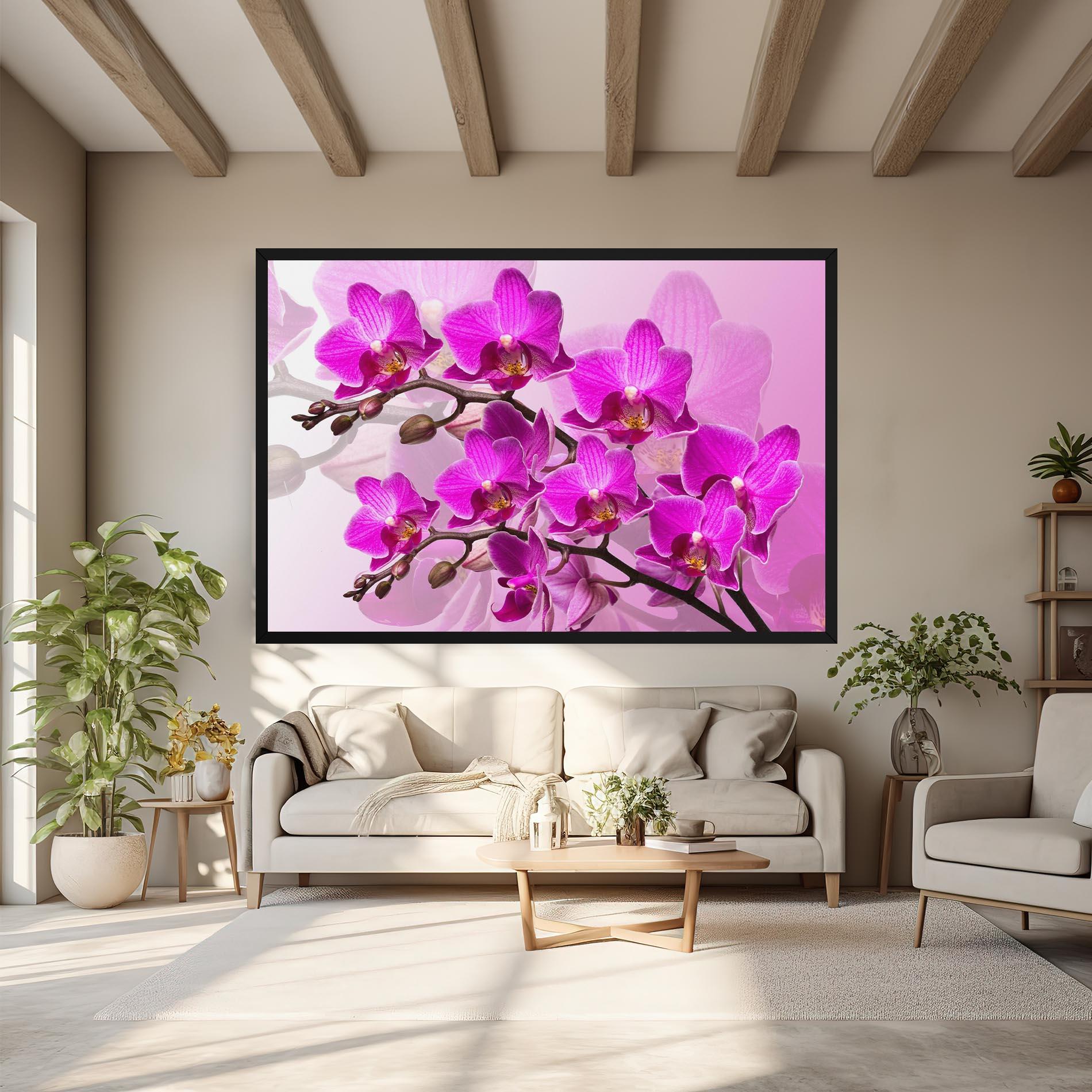 Tablou Canvas Flori Roz mockup 6