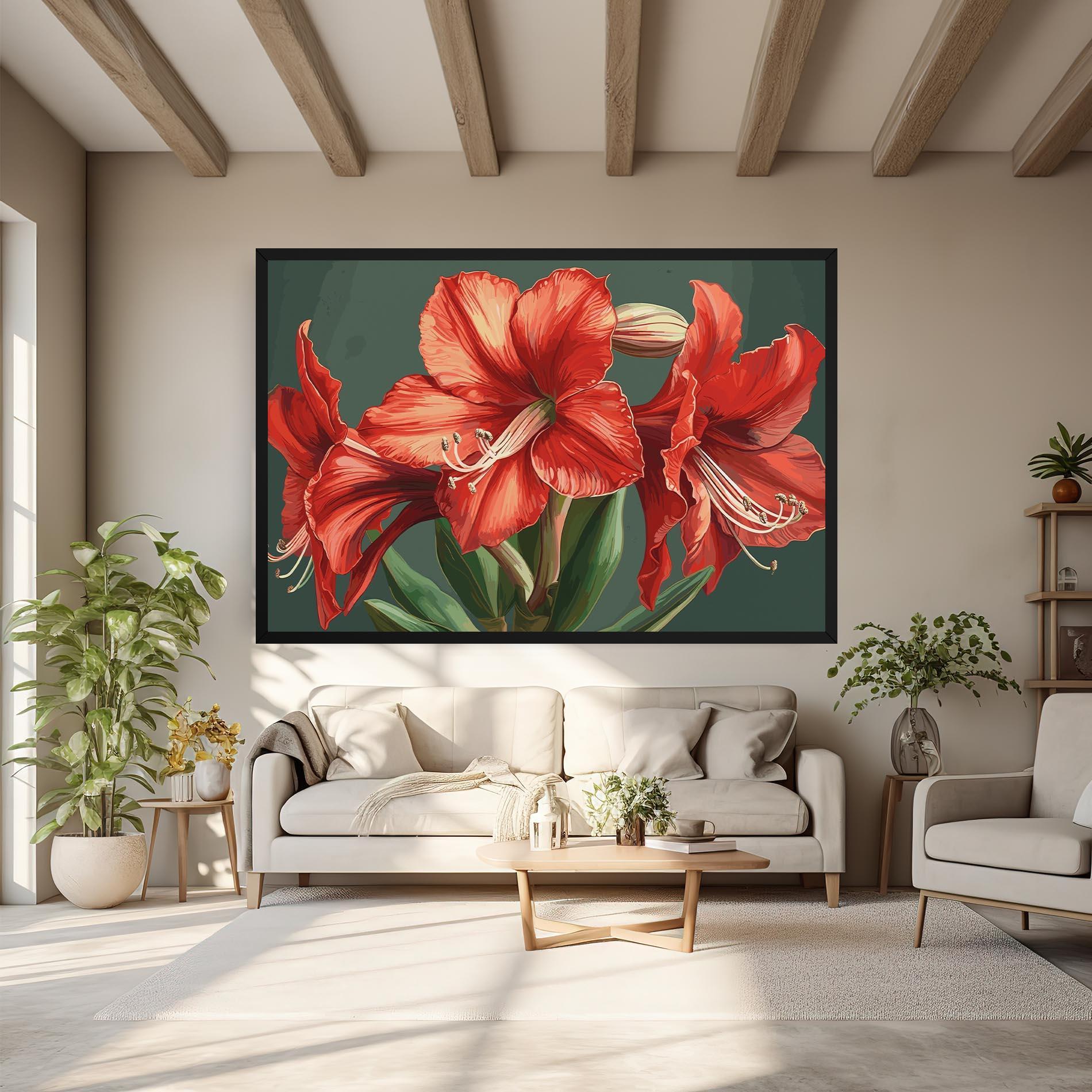 Tablou Canvas Lily Orange Art mockup 6