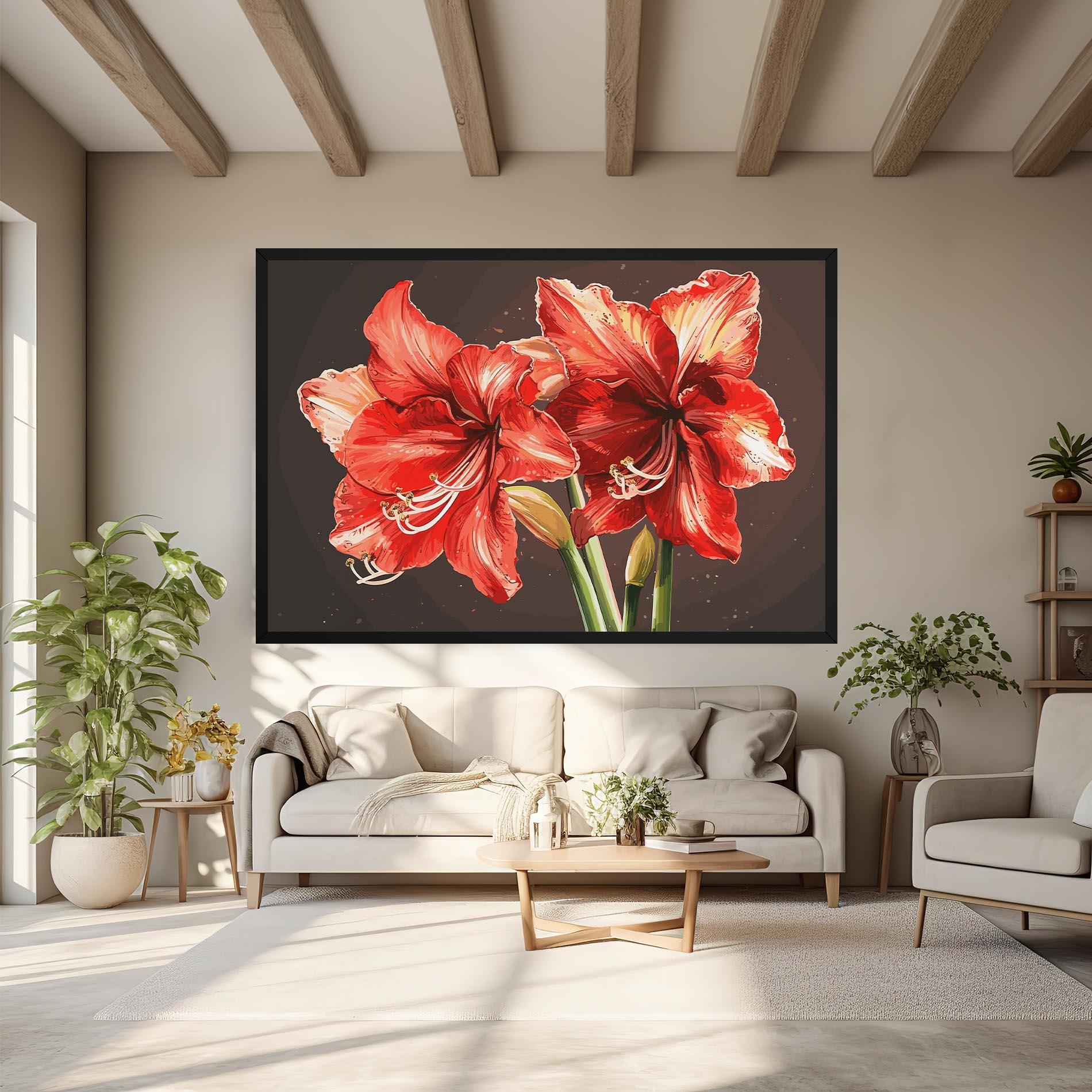 Tablou Canvas Orange Pretty Lily mockup 6