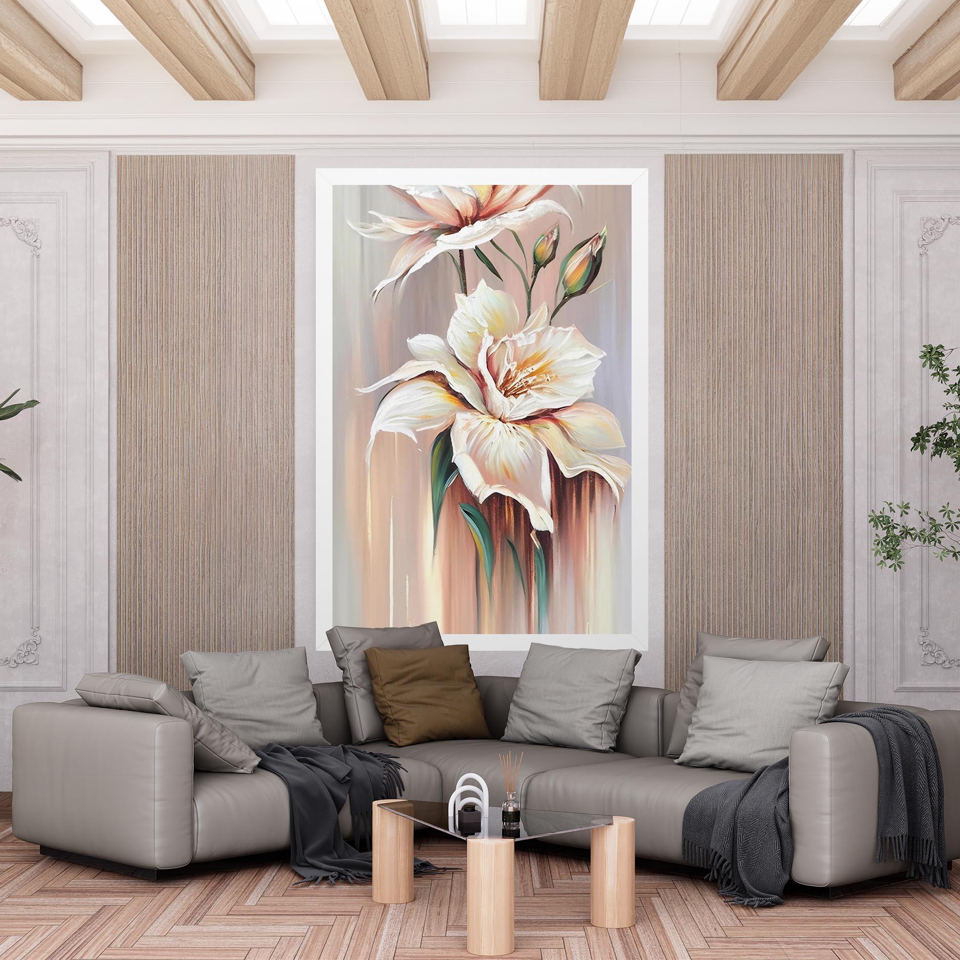 Tablou Canvas Abstract Lily Painting mockup 6