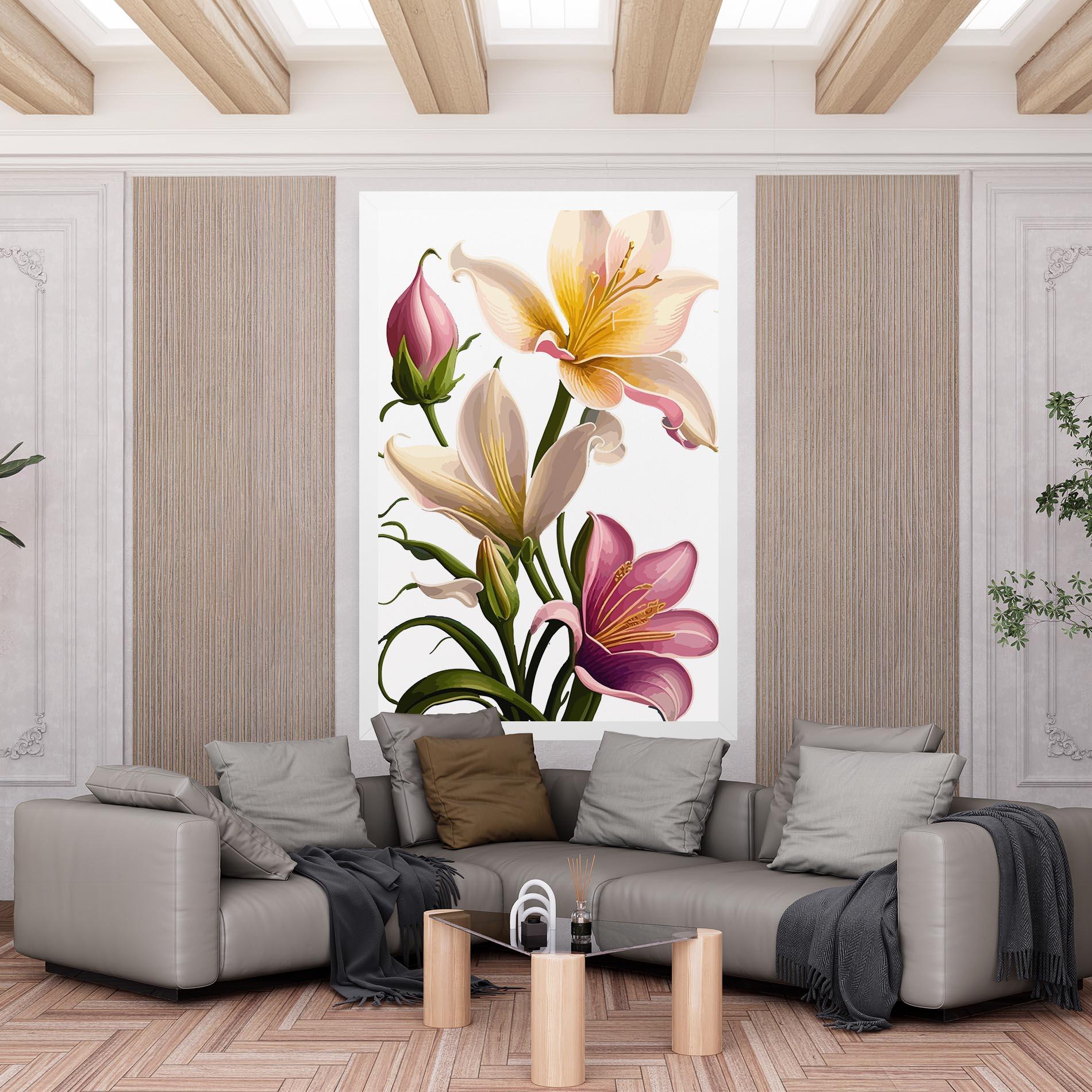 Tablou Canvas Purple White Lily mockup 6