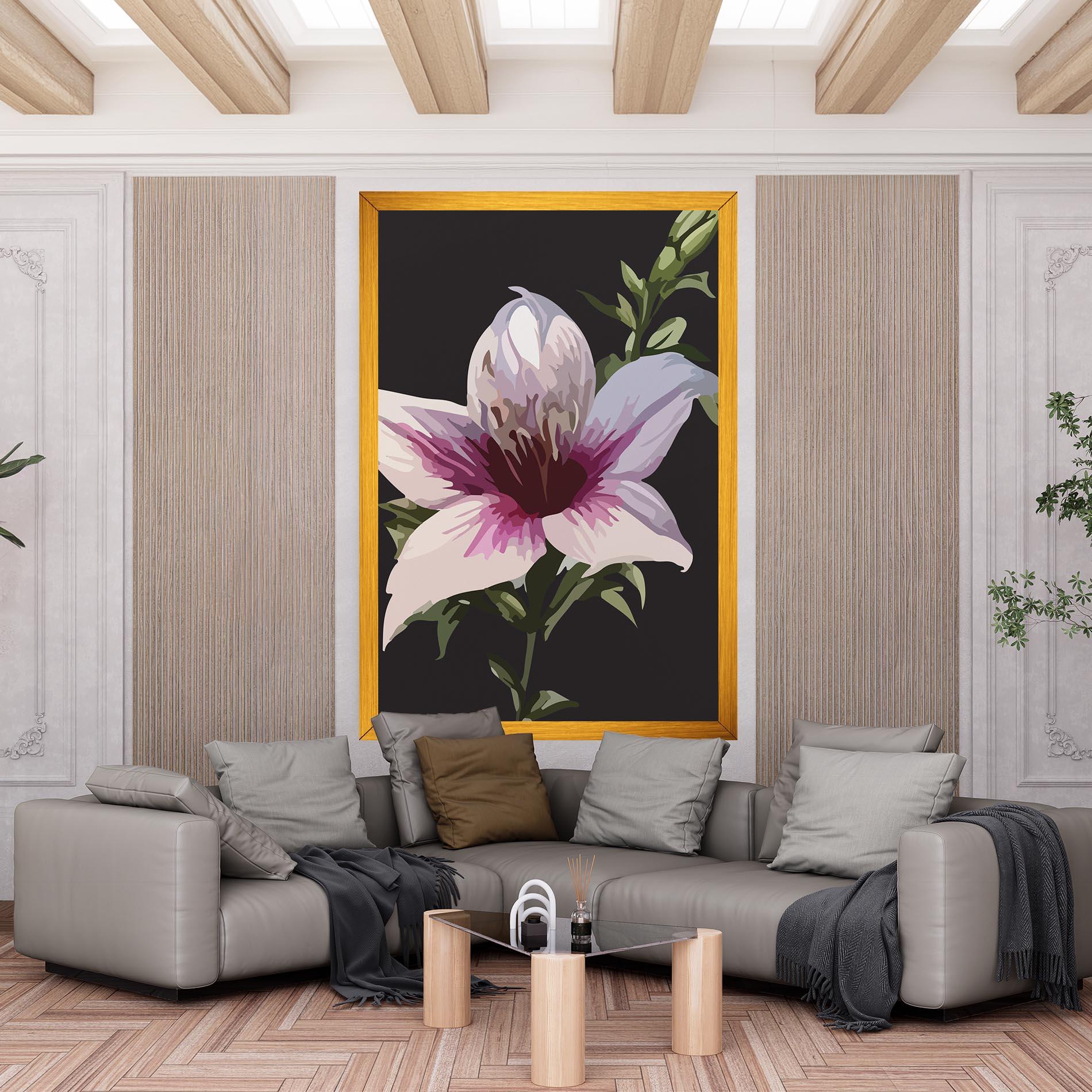 Tablou Canvas Pink Pretty Lily mockup 6