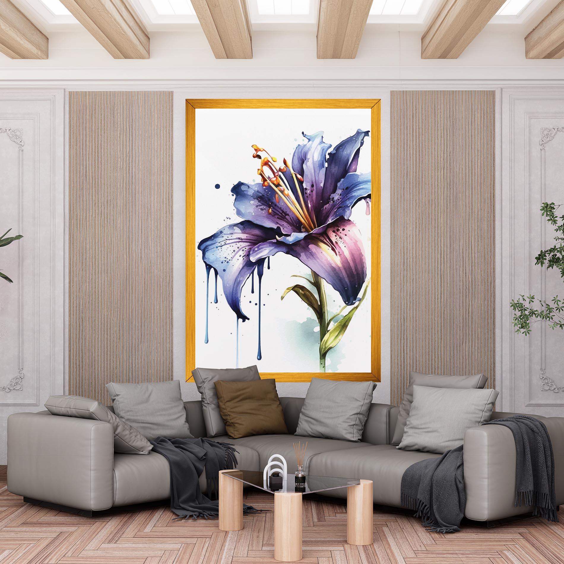 Tablou Canvas Purple Orange Lily mockup 6