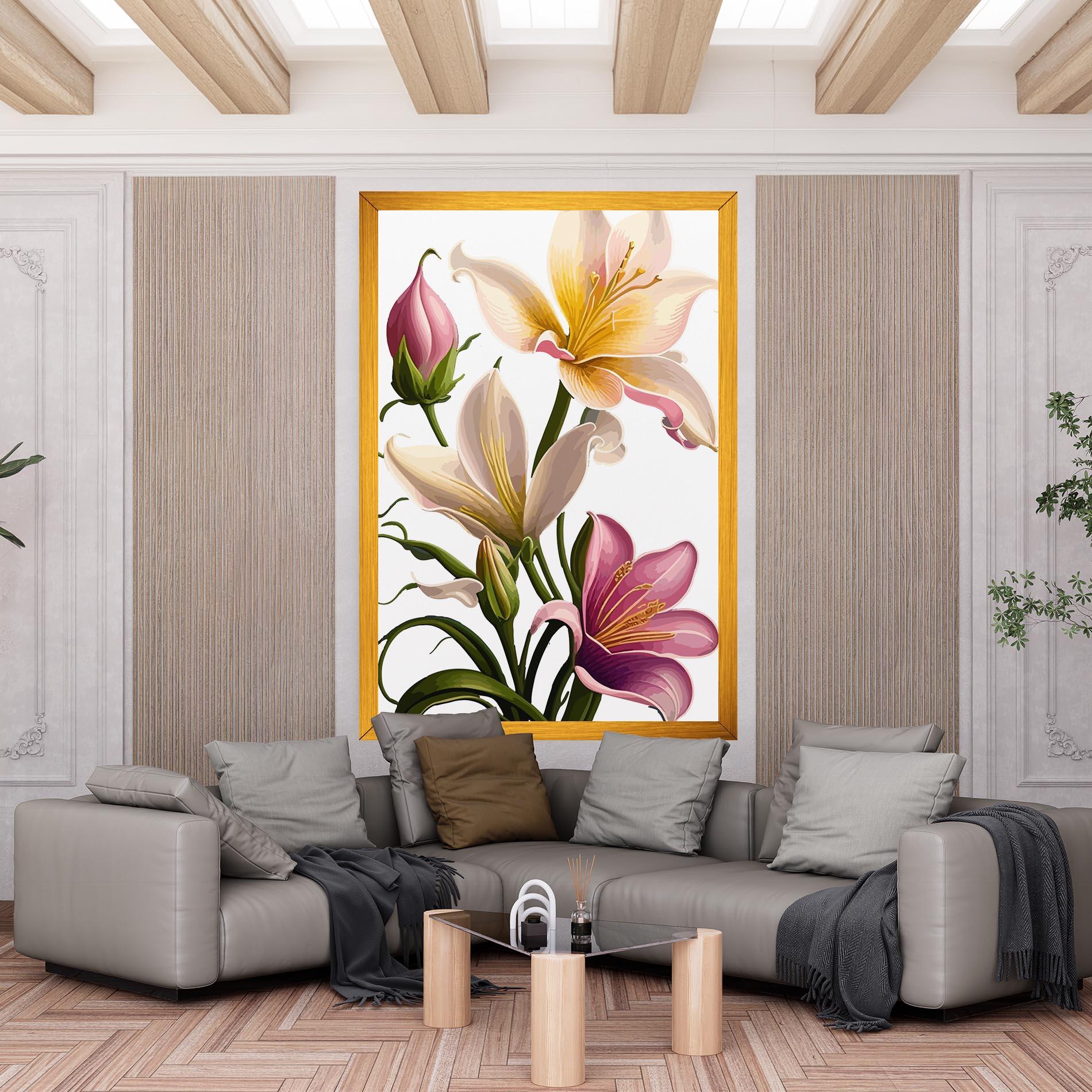 Tablou Canvas Purple White Lily mockup 6