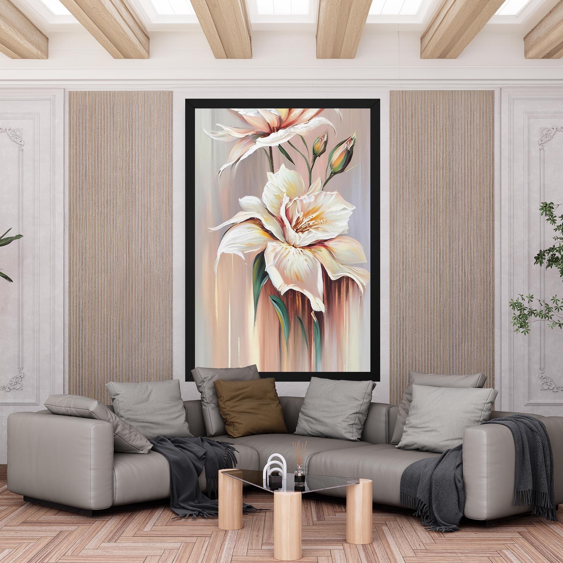 Tablou Canvas Abstract Lily Painting mockup 6