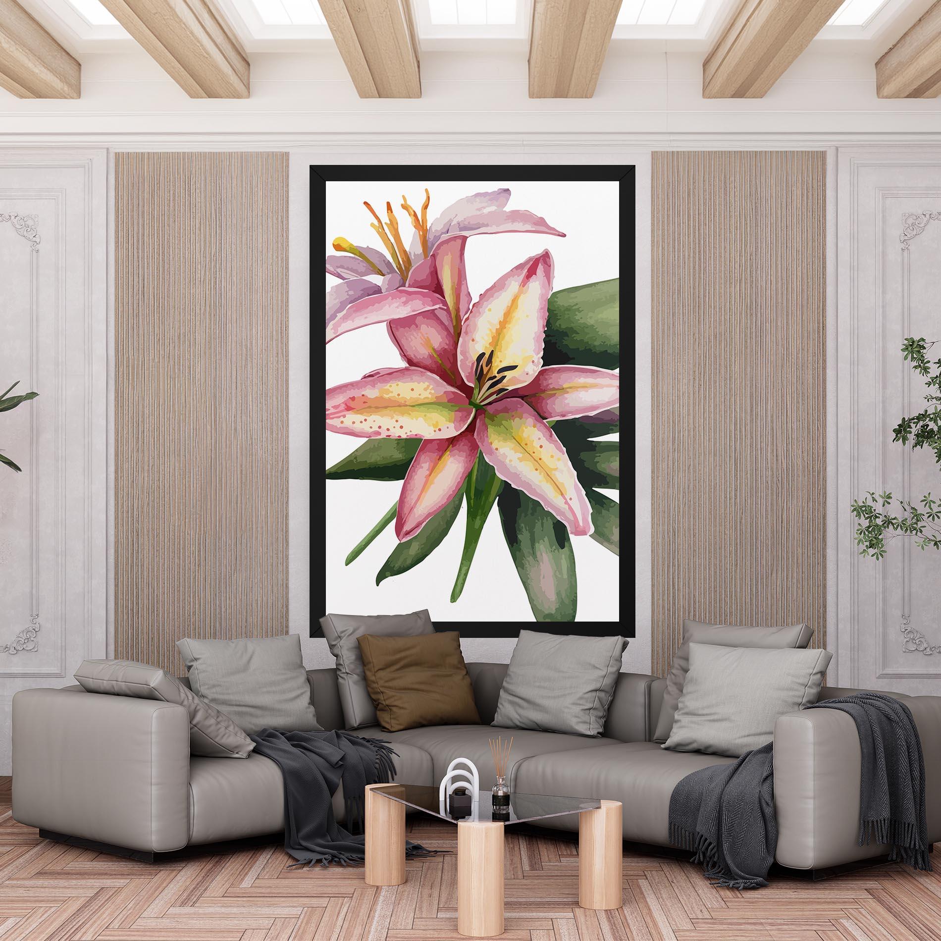 Tablou Canvas Lily Pretty Pink mockup 6