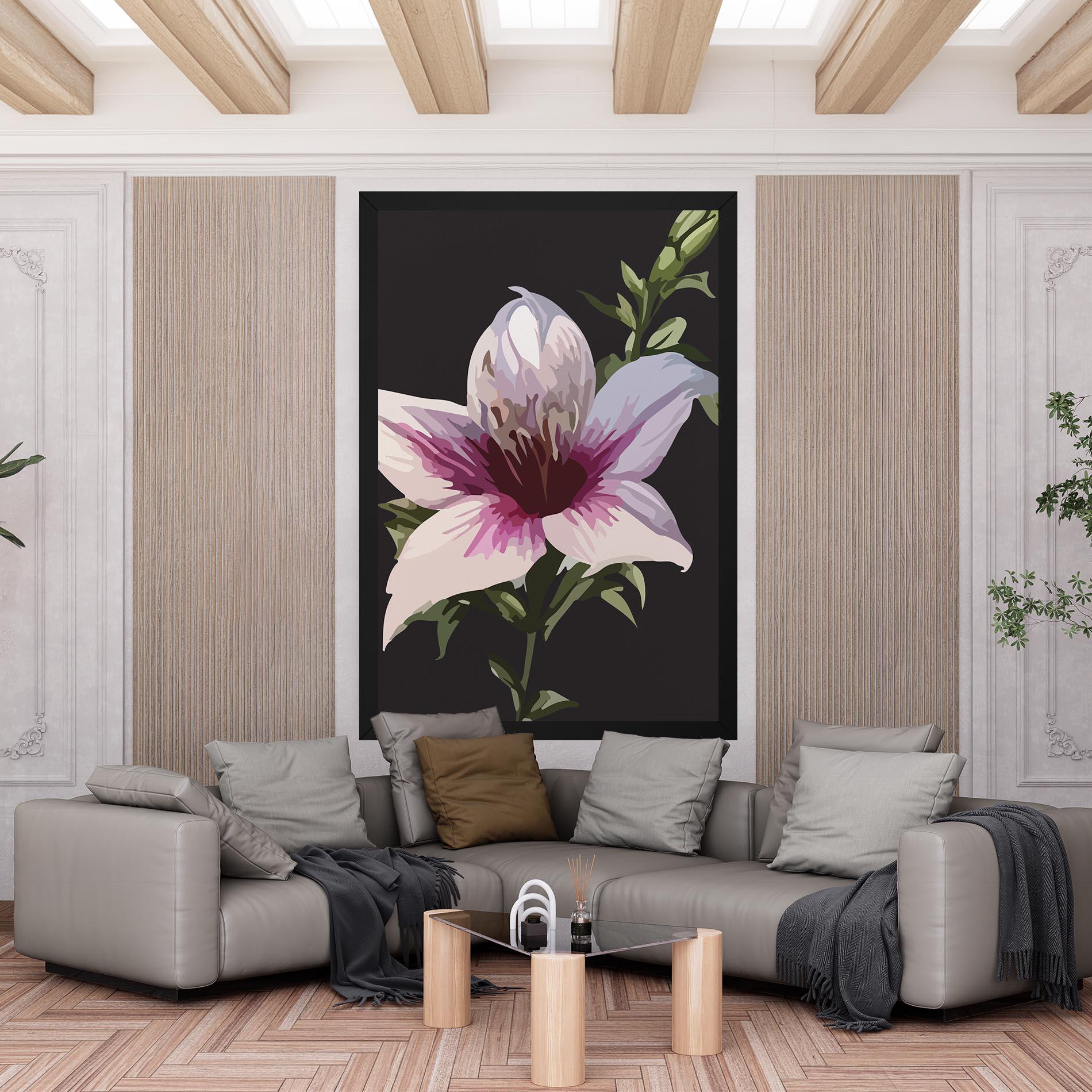Tablou Canvas Pink Pretty Lily mockup 6
