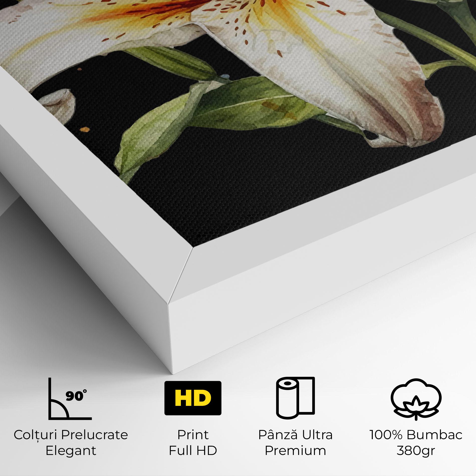 Tablou Canvas Beautiful White Lily mockup 4