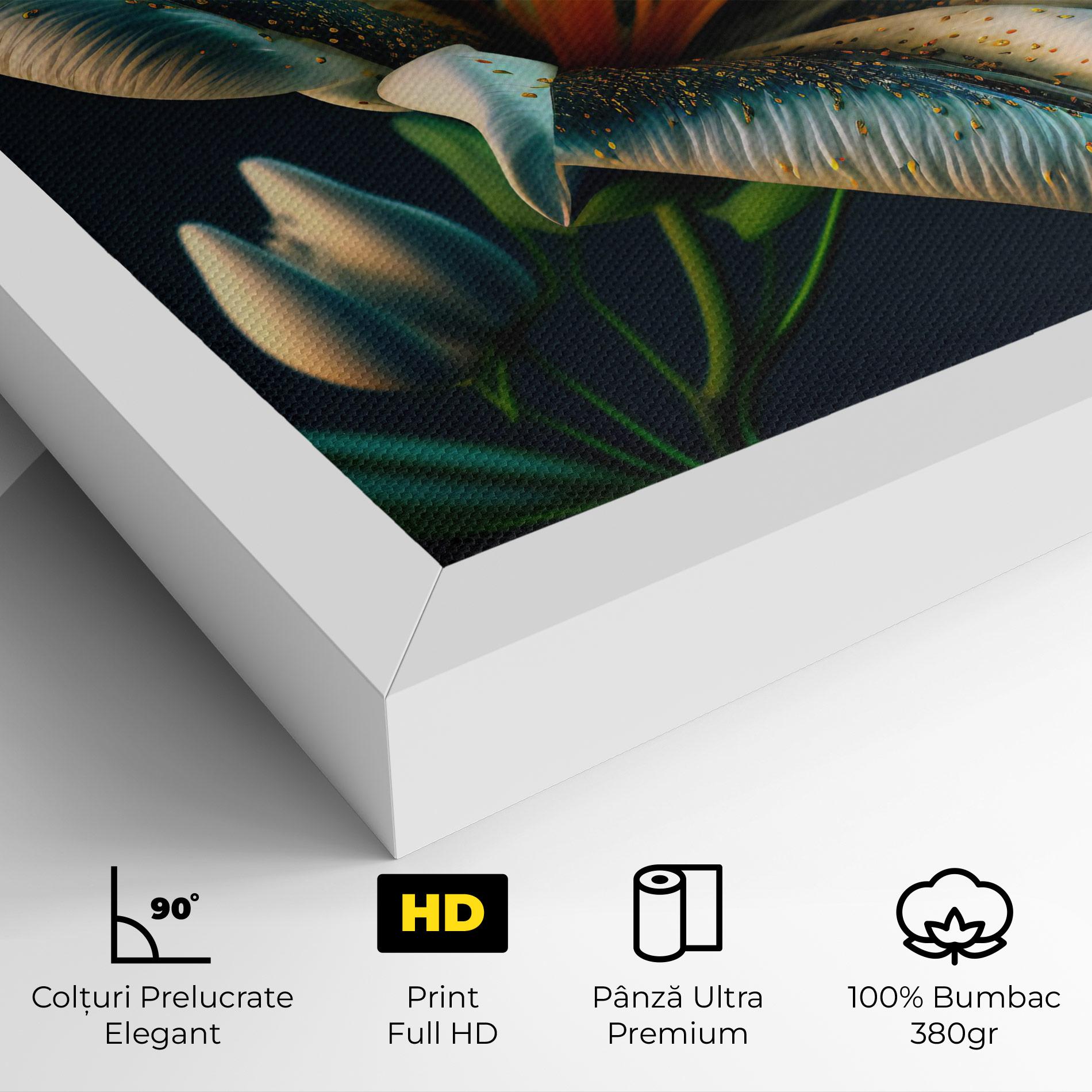 Tablou Canvas Blue Grey Lily mockup 4