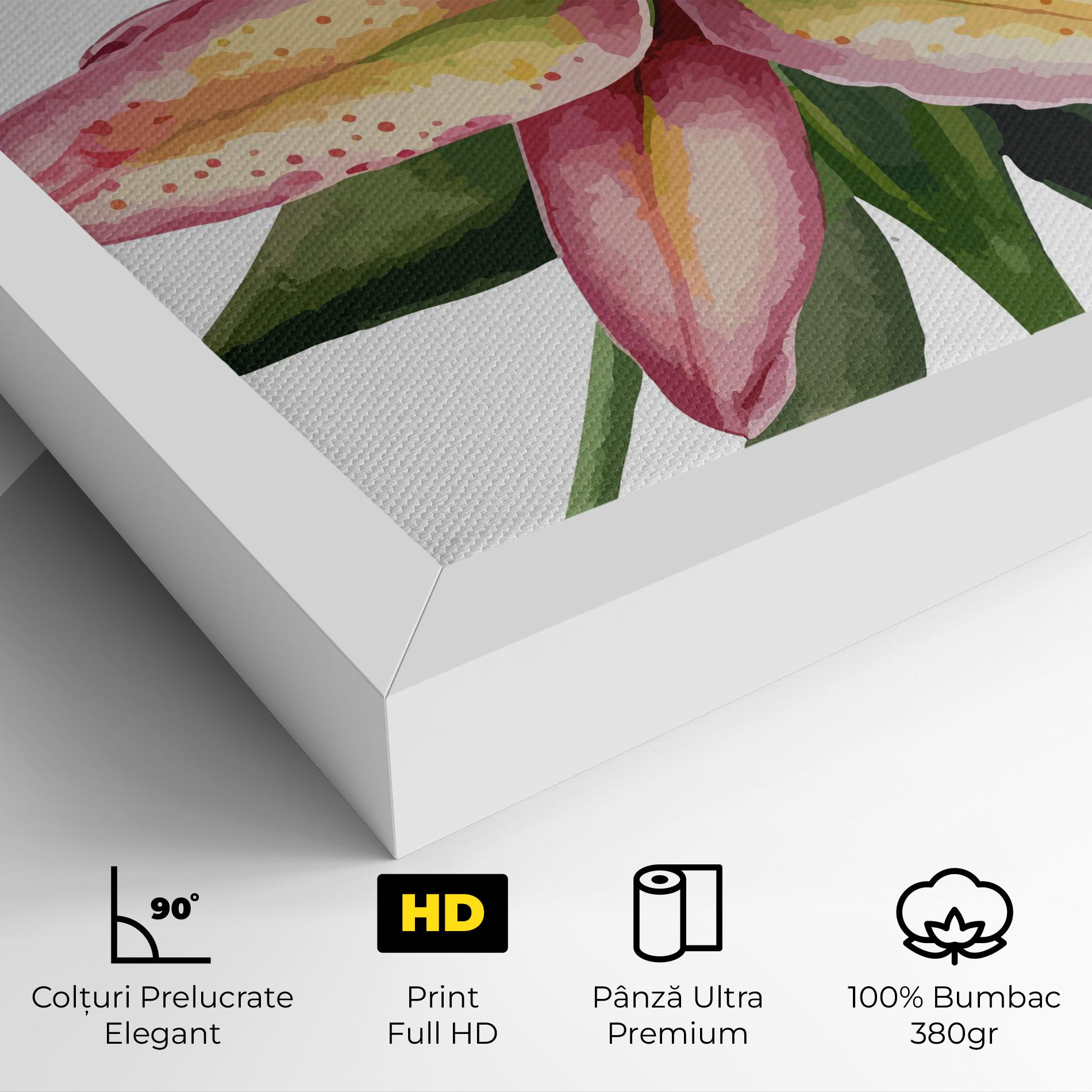 Tablou Canvas Lily Pretty Pink mockup 4
