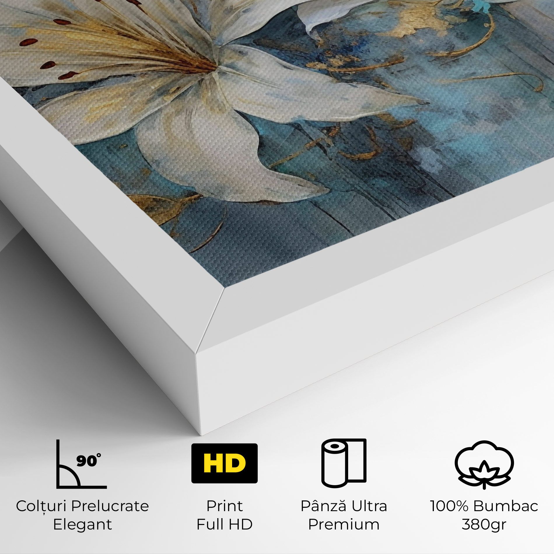 Lily With Gold Painting mockup 4