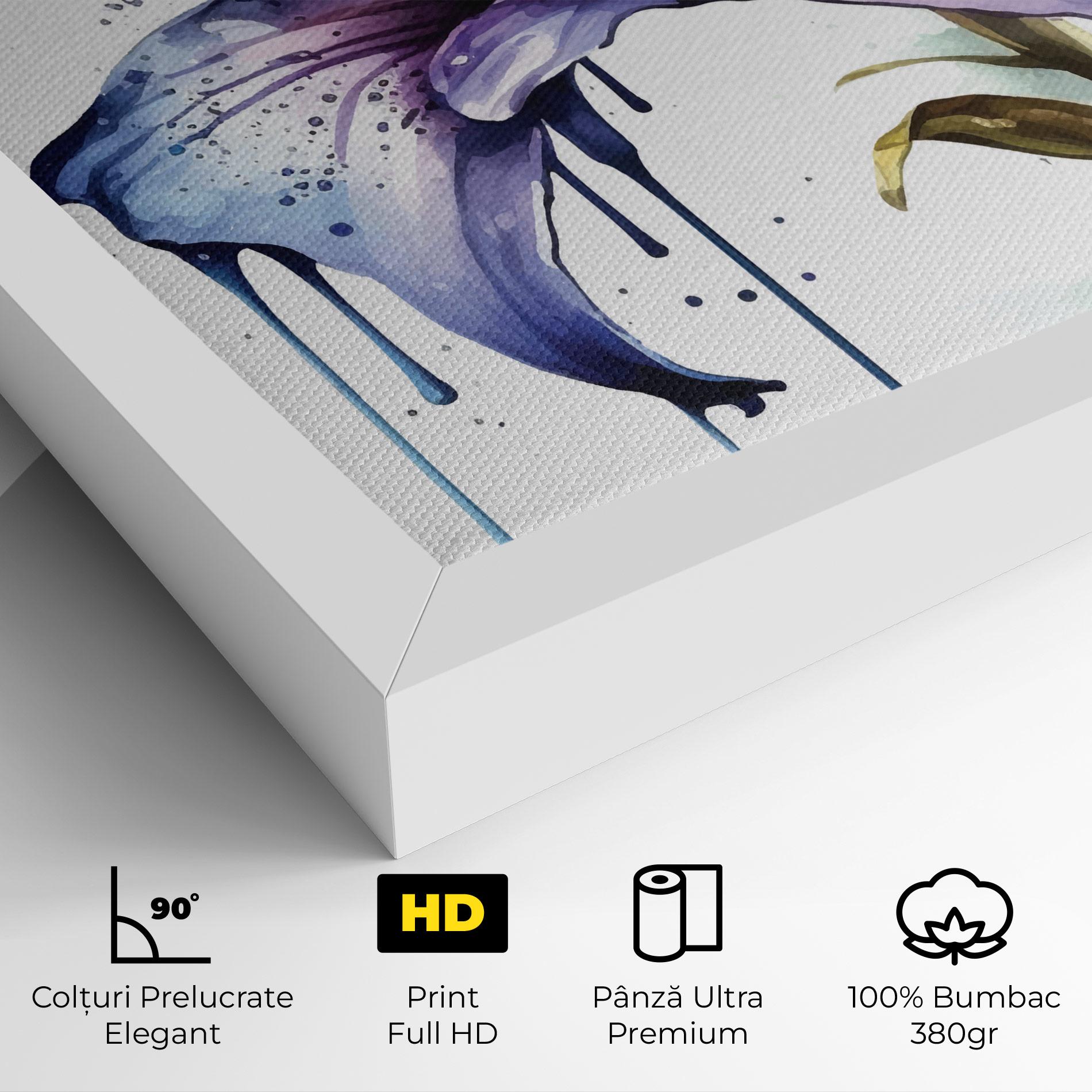 Tablou Canvas Purple Orange Lily mockup 4