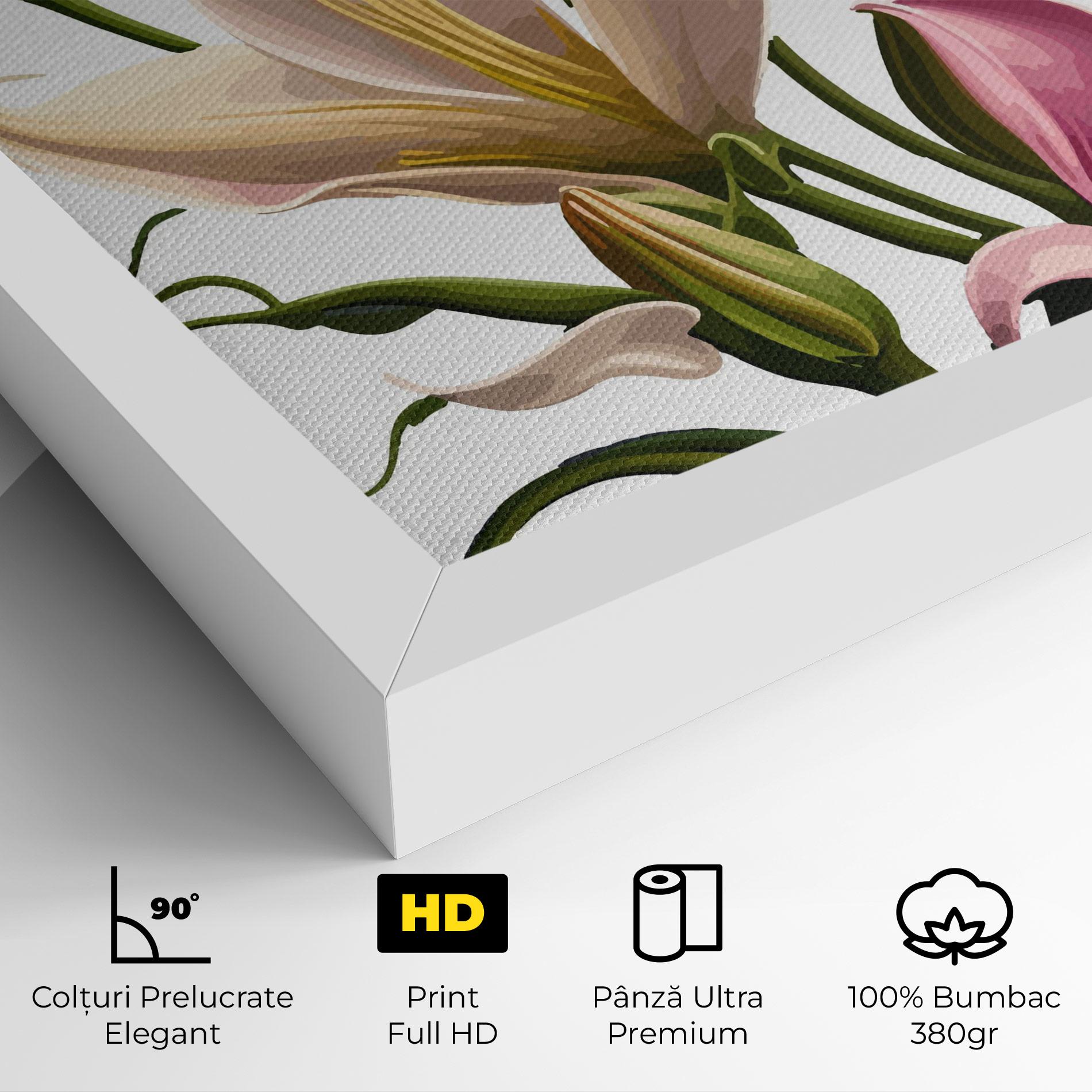 Tablou Canvas Purple White Lily mockup 4