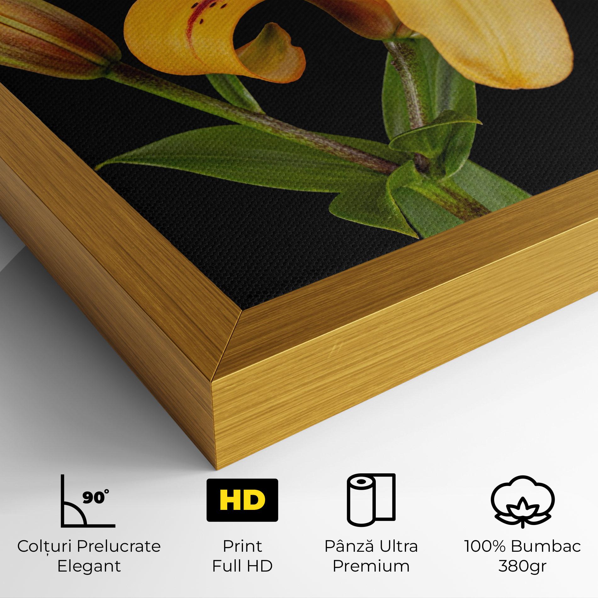 Tablou Canvas Beautiful Yellow Lily mockup 4