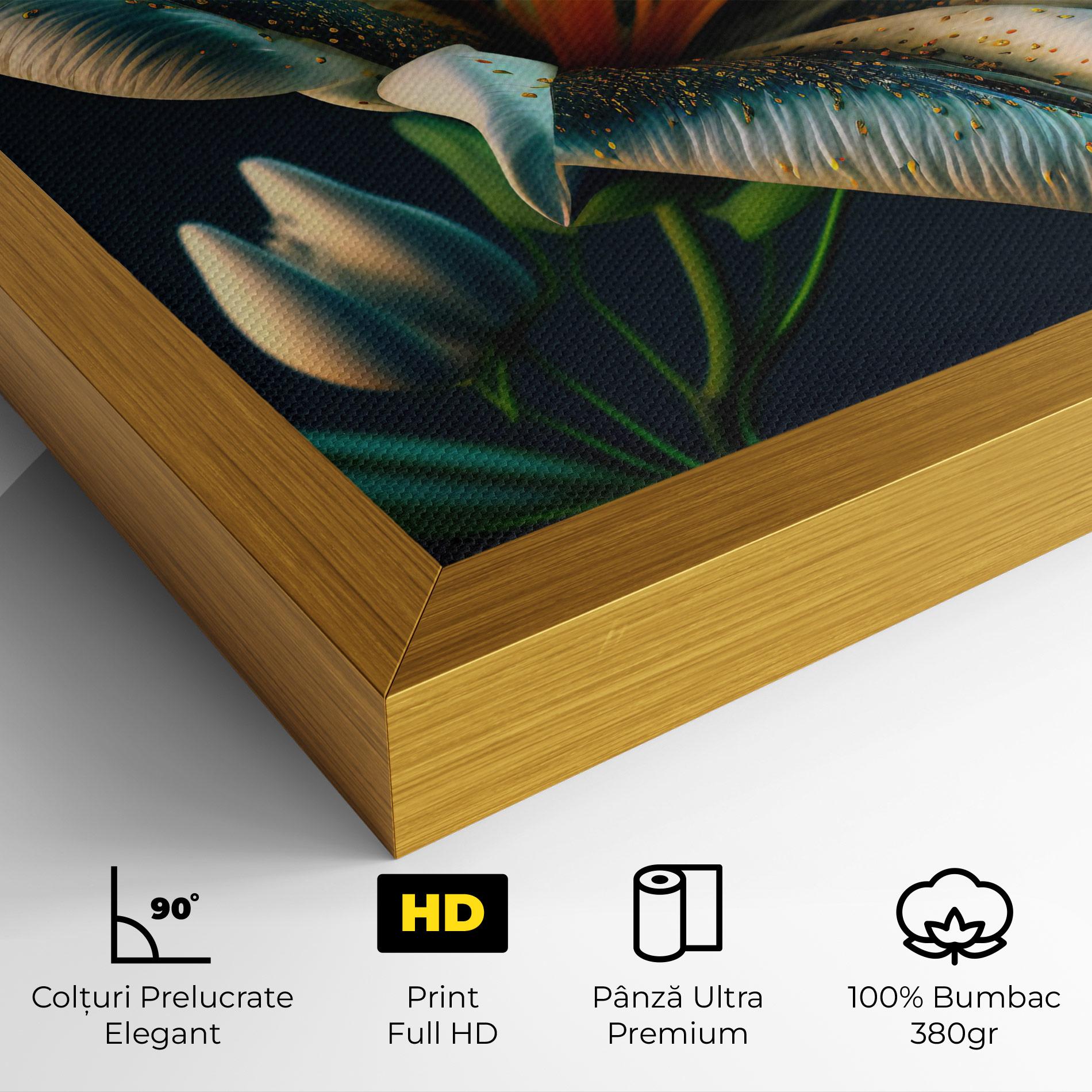 Tablou Canvas Blue Grey Lily mockup 4