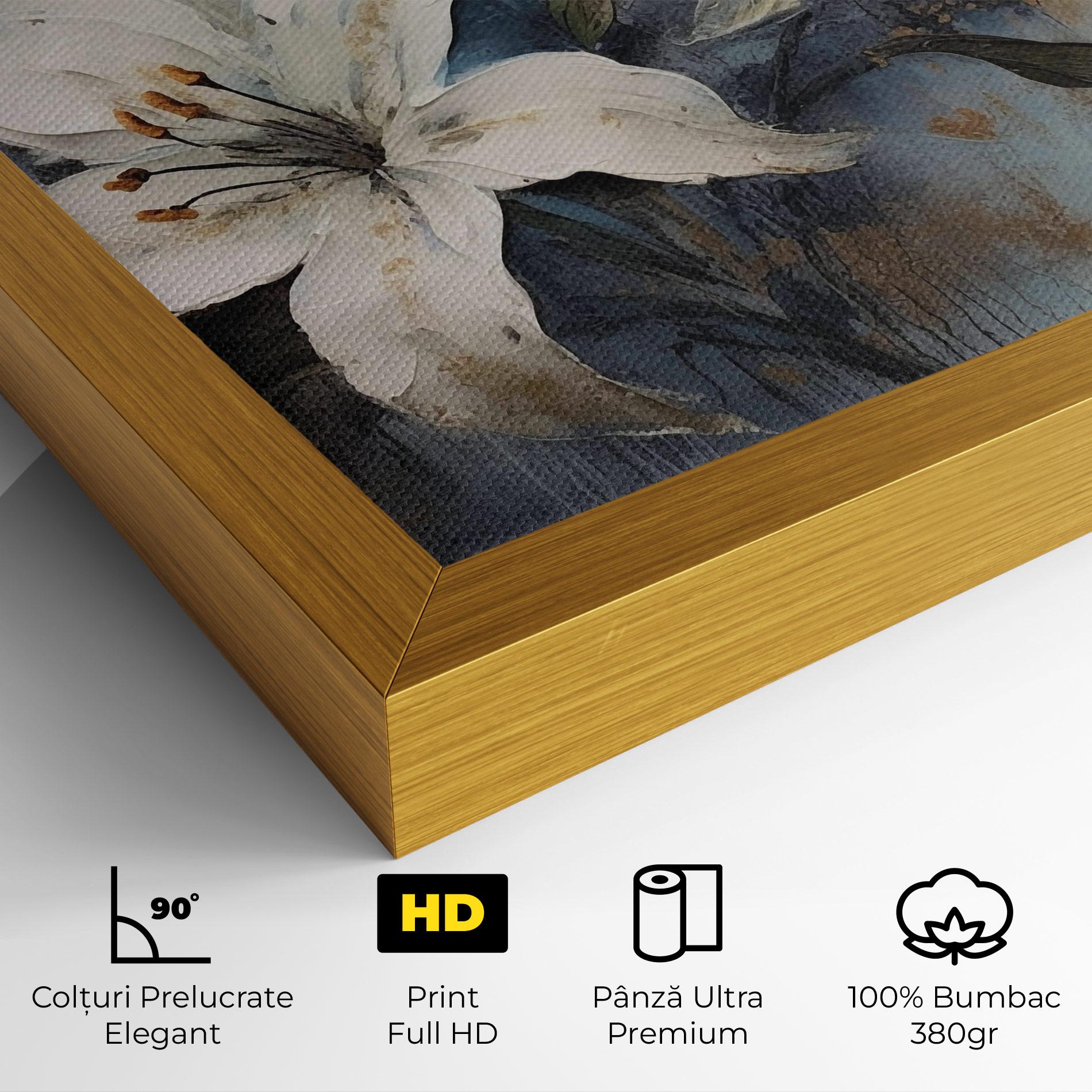 Tablou Canvas Gold Lily Painting mockup 4