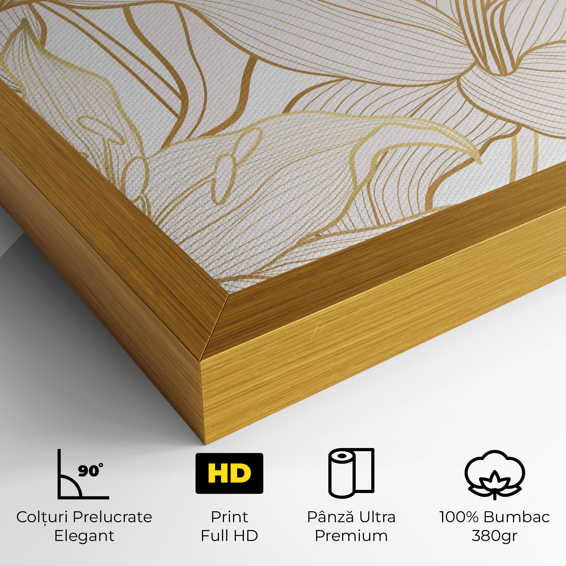 Tablou Canvas Gold Lily mockup 4