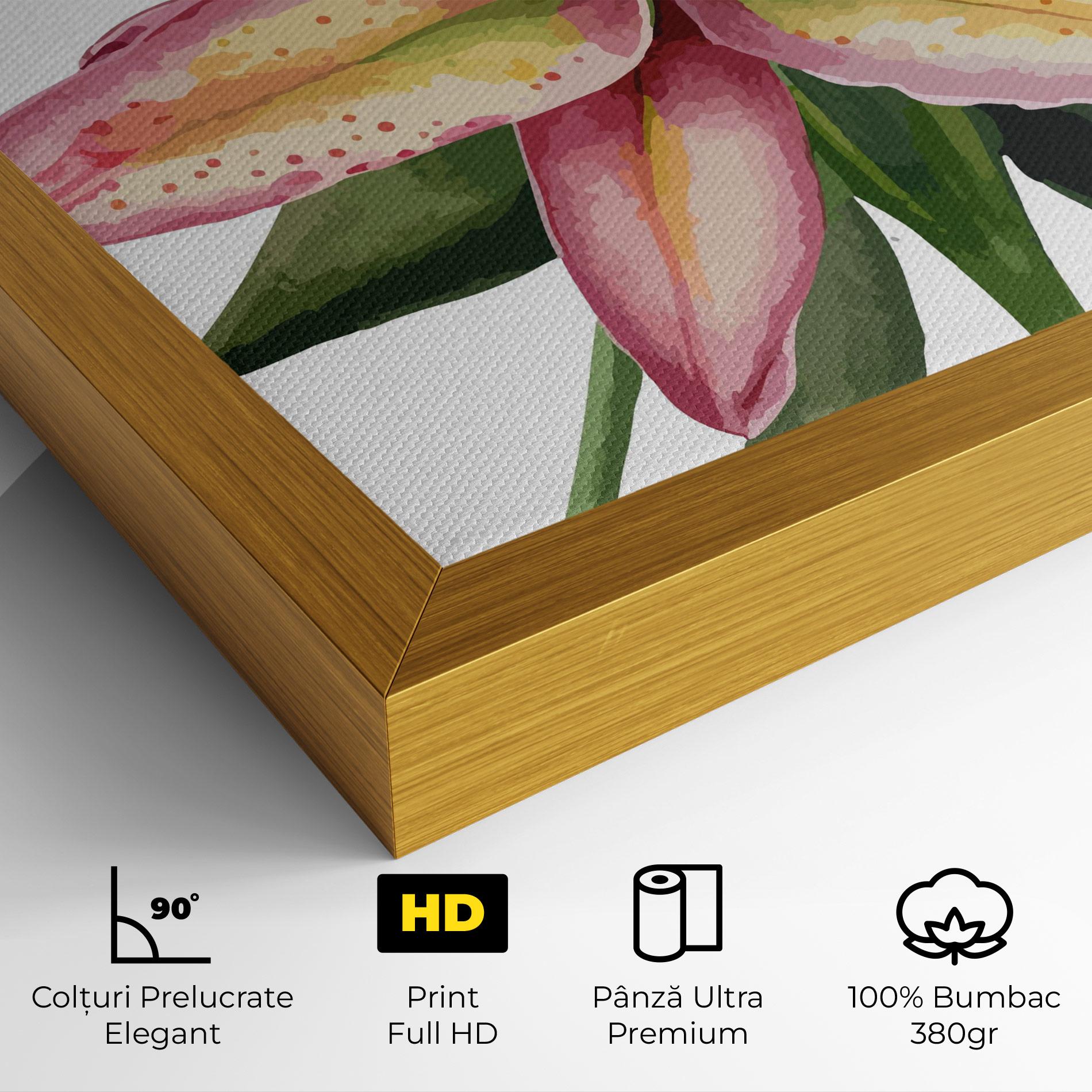 Tablou Canvas Lily Pretty Pink mockup 4