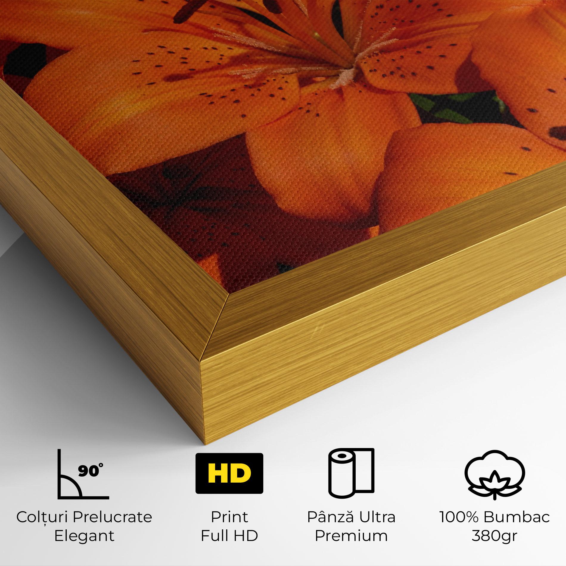 Tablou Canvas Orange Lily In The Sun mockup 4