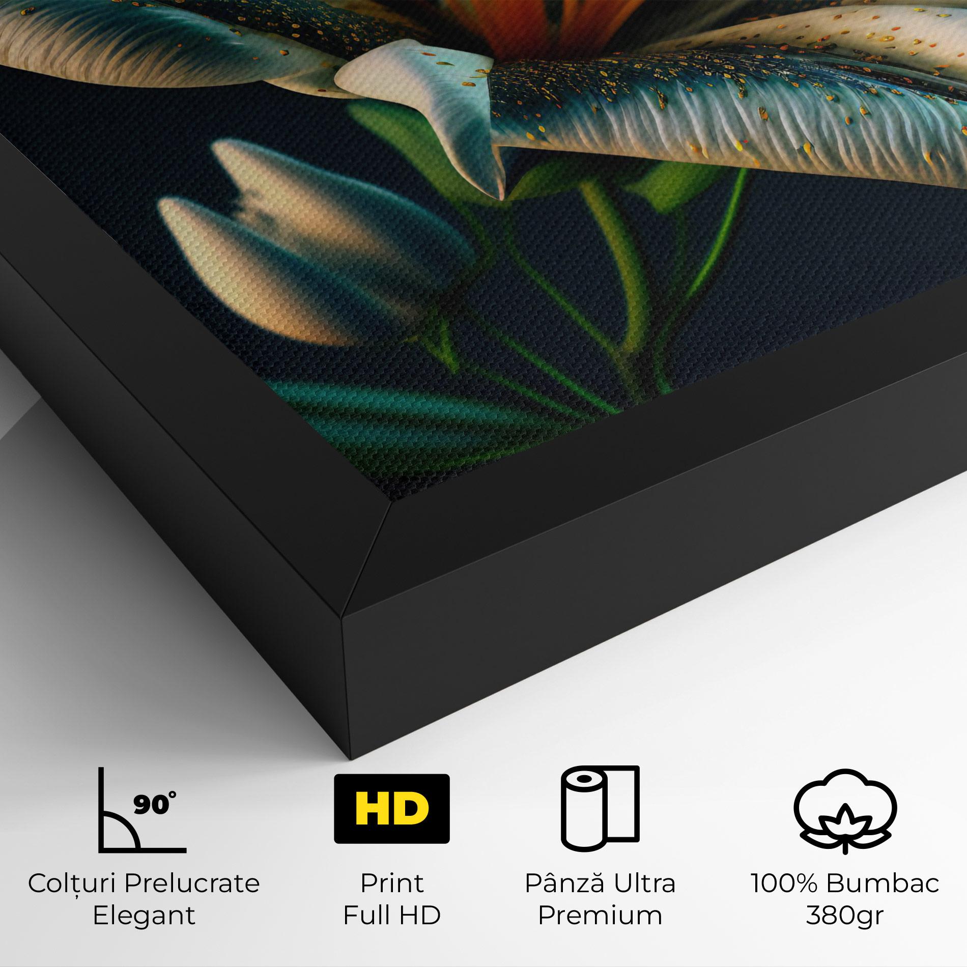 Tablou Canvas Blue Grey Lily mockup 4