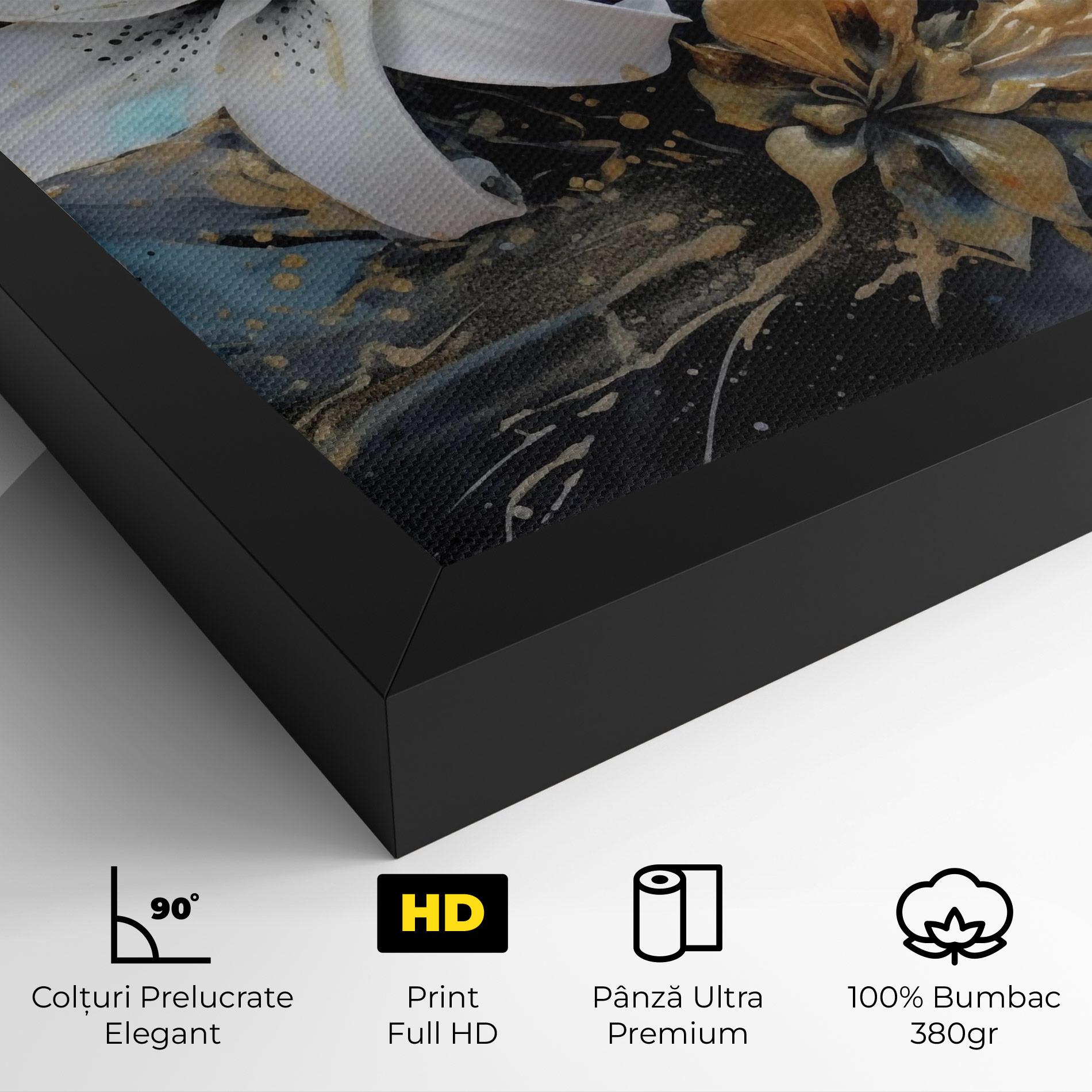 Tablou Canvas Lily On Blue Painting mockup 4